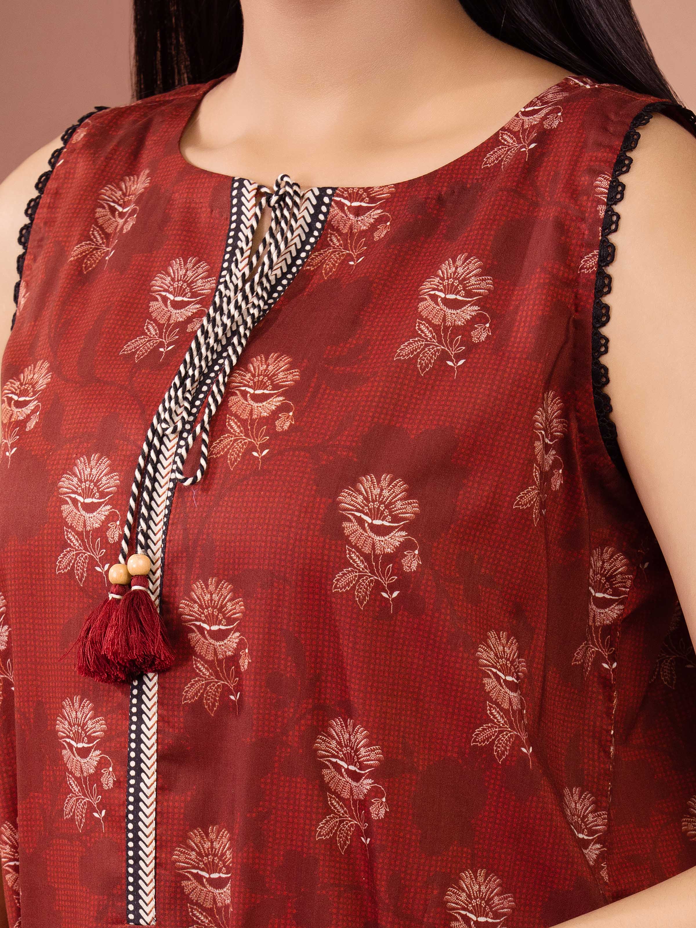 Printed Lawn Shirt Dupatta - EWU5A1-35254SD - Image 3