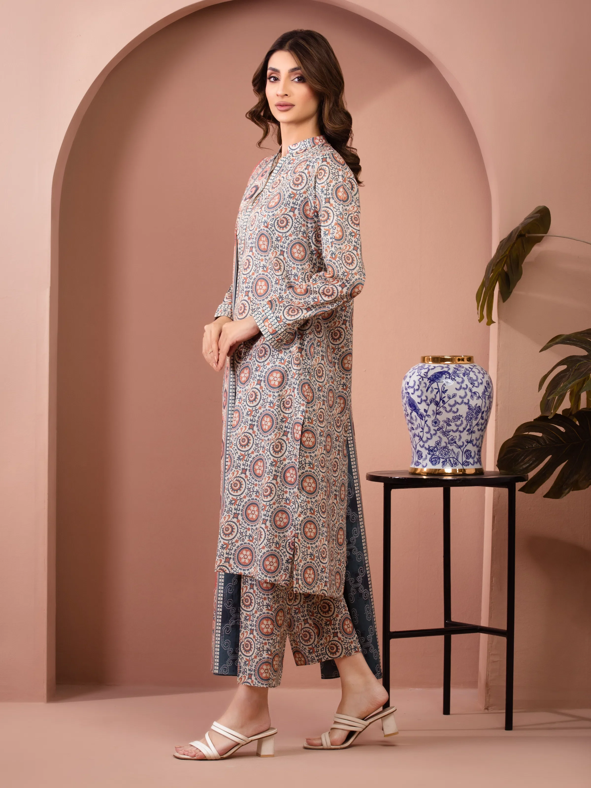 Printed Lawn Suit - EWU5A1-35256-3P - Image 5