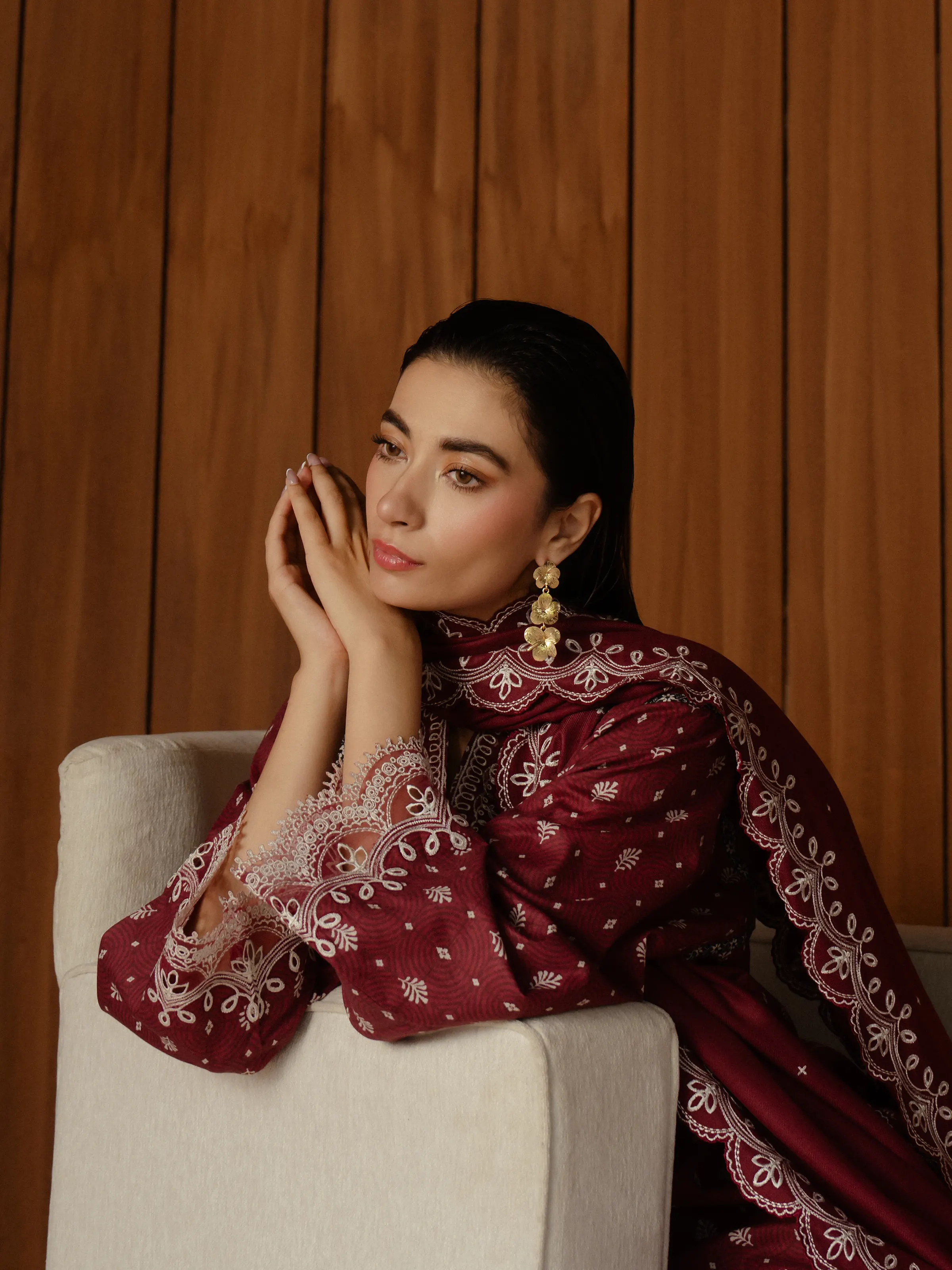 Embroidered Marina Twill Suit - EWU24V14-30188-3P - Image 4