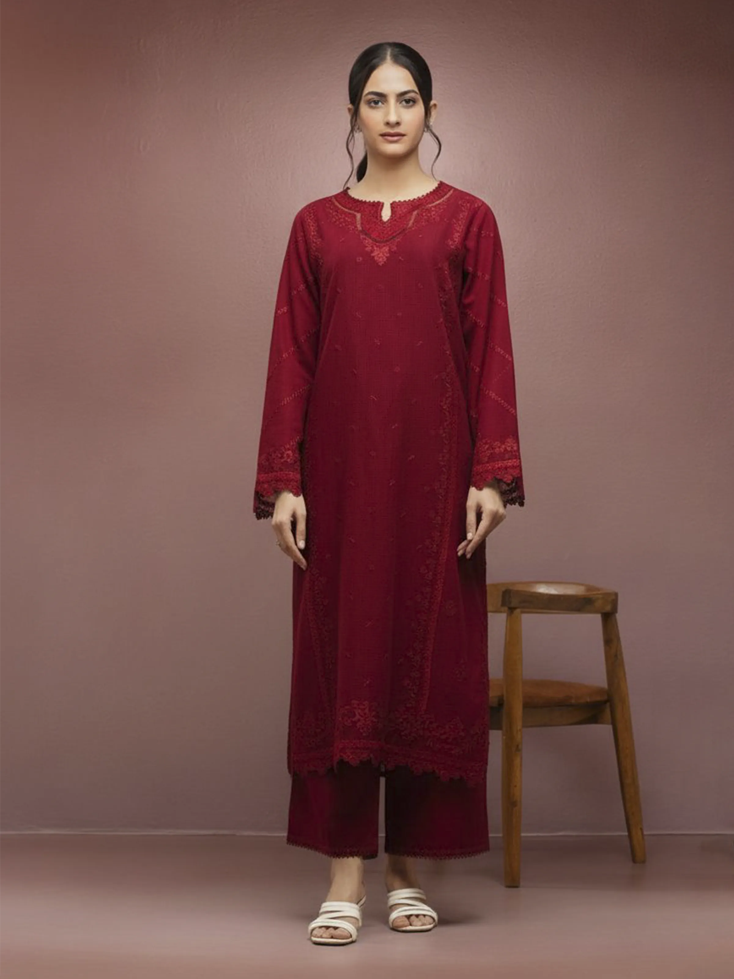 Embroidered Lawn Shirt - EWU5V1-31240S