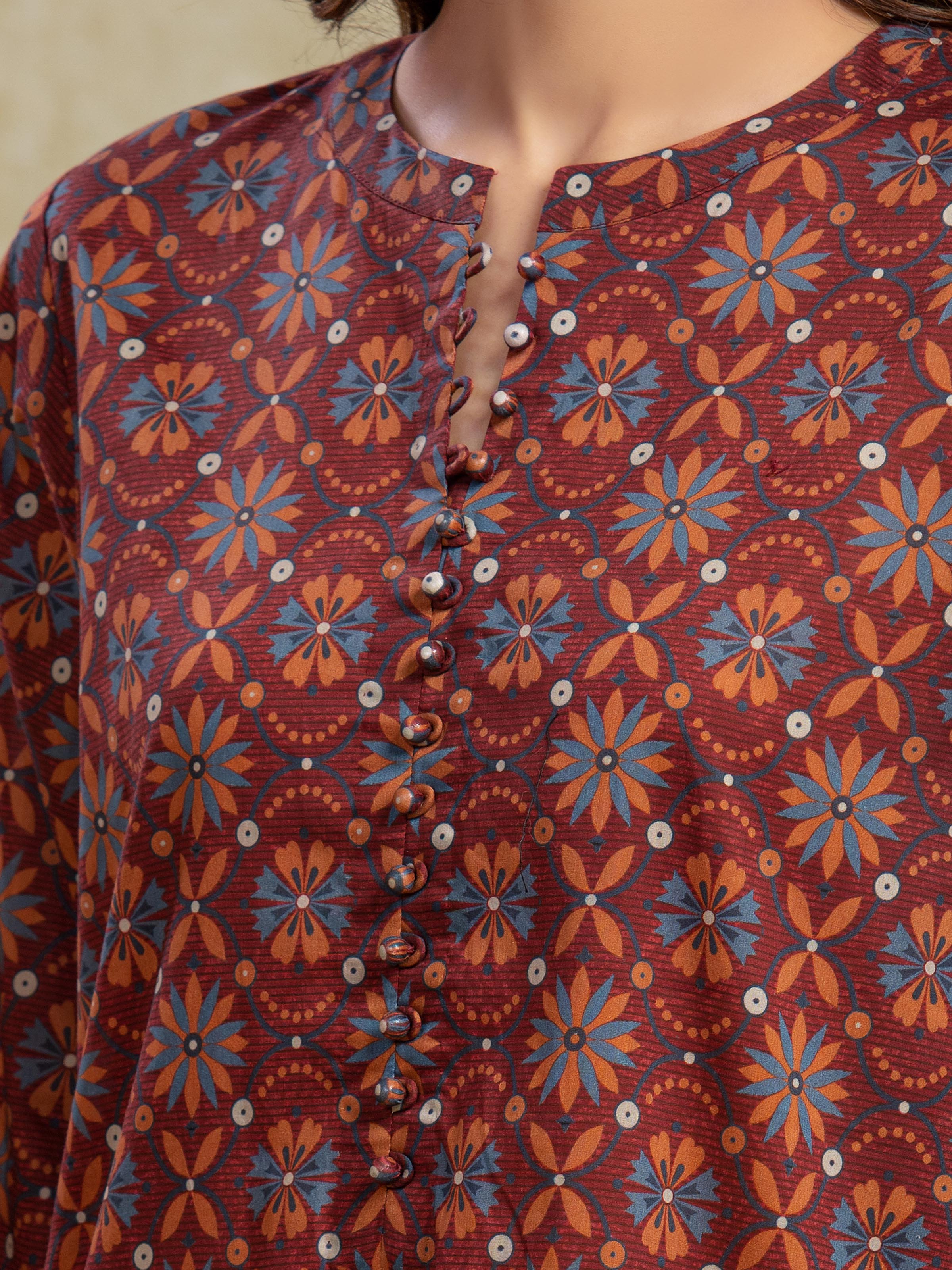 Printed Khaddar Suit - EWU5A3-35989-3P - Image 4