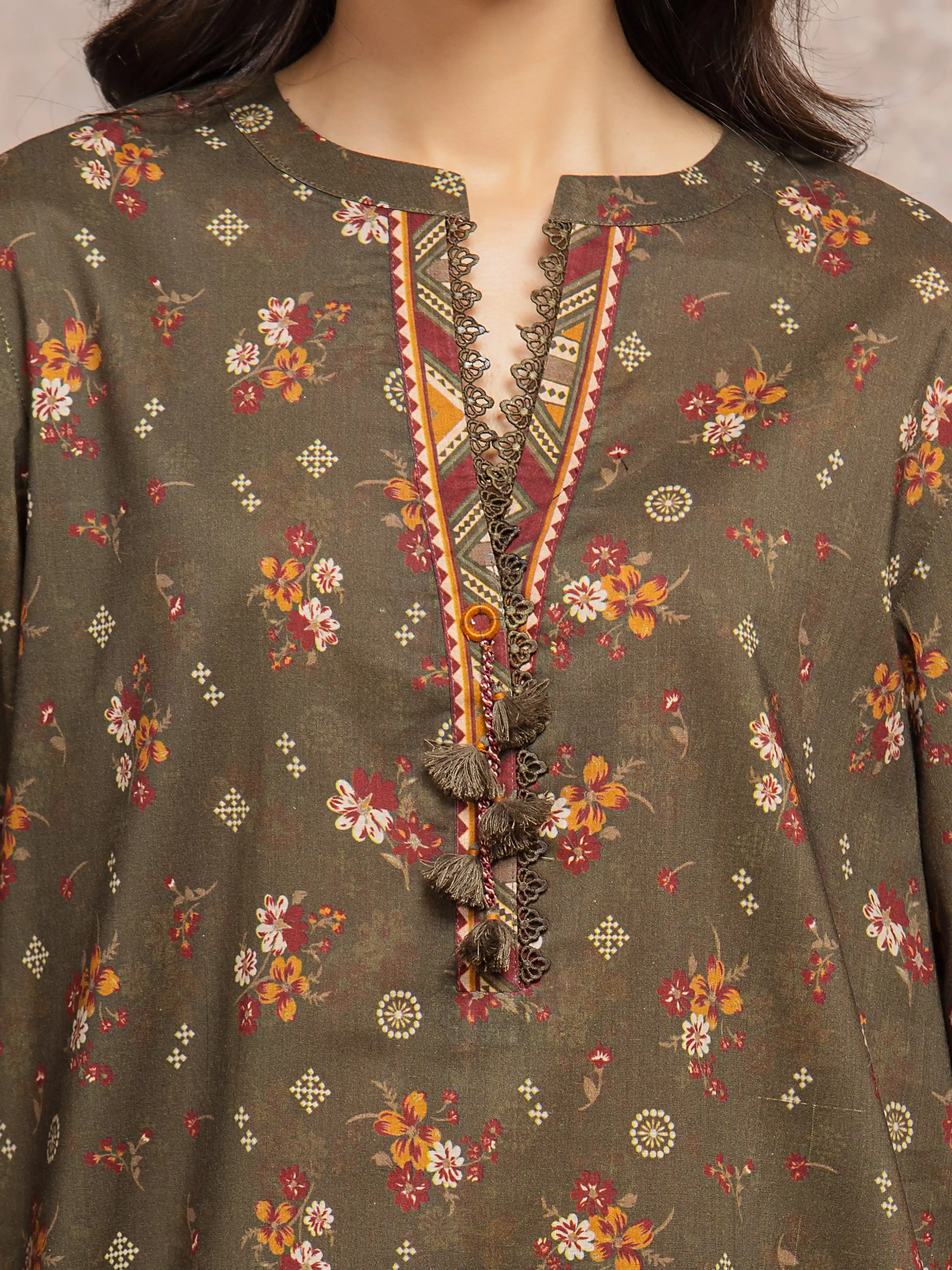 Printed Khaddar Suit - EWU5M3-034-3P - Image 3