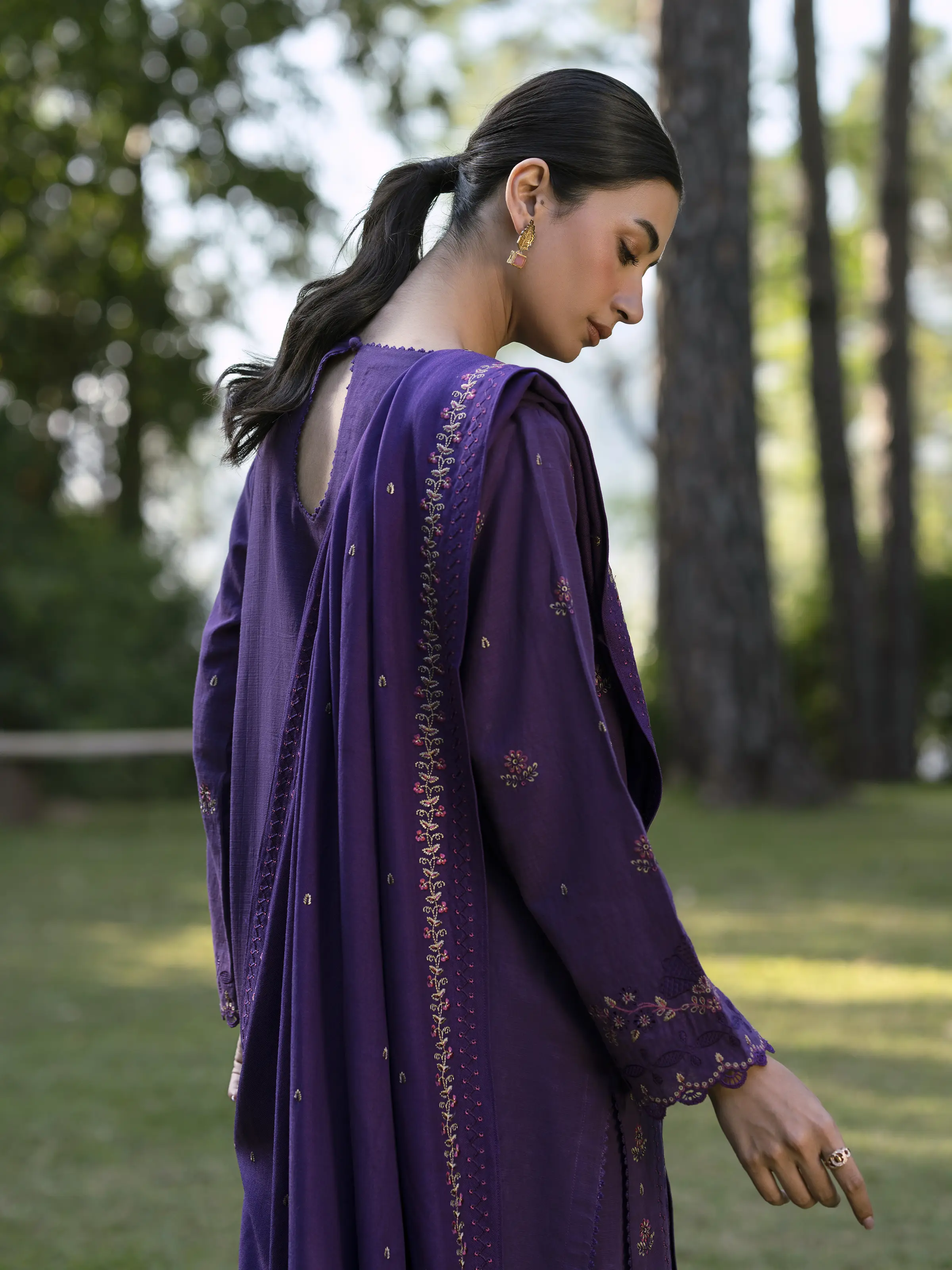 Embroidered Marina Twill Suit - EWU24V14-30351-3P - Image 4