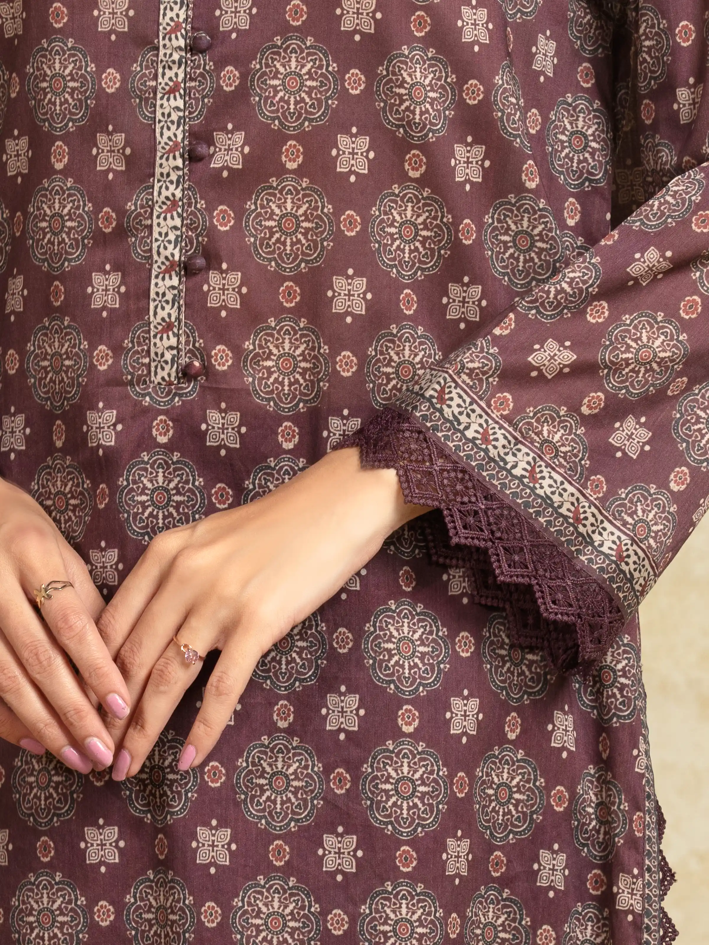 Printed Khaddar Suit - EWU5A3-35939-3P - Image 3