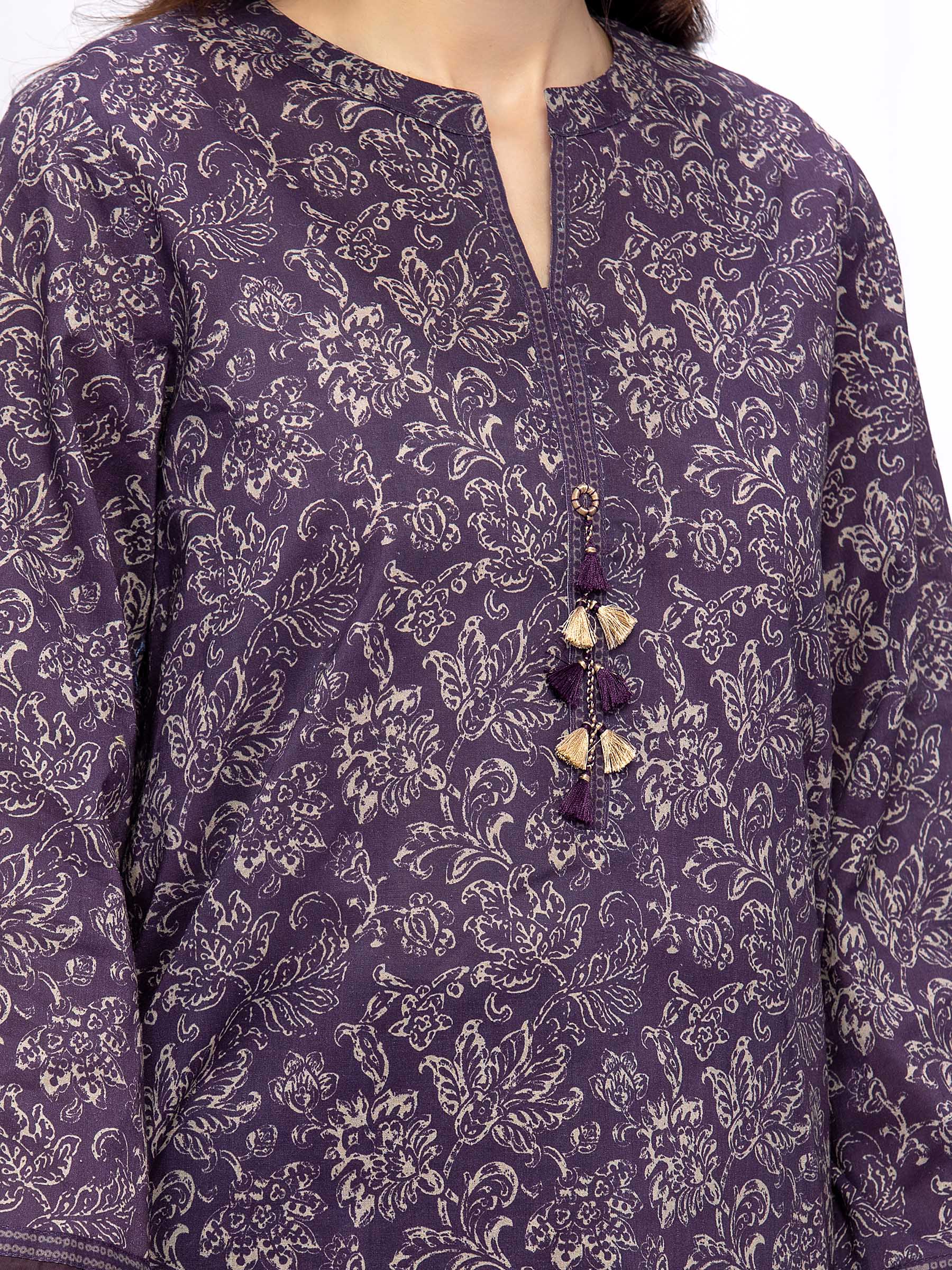 Printed Khaddar Suit - EWU5A3-36004-3P - Image 3