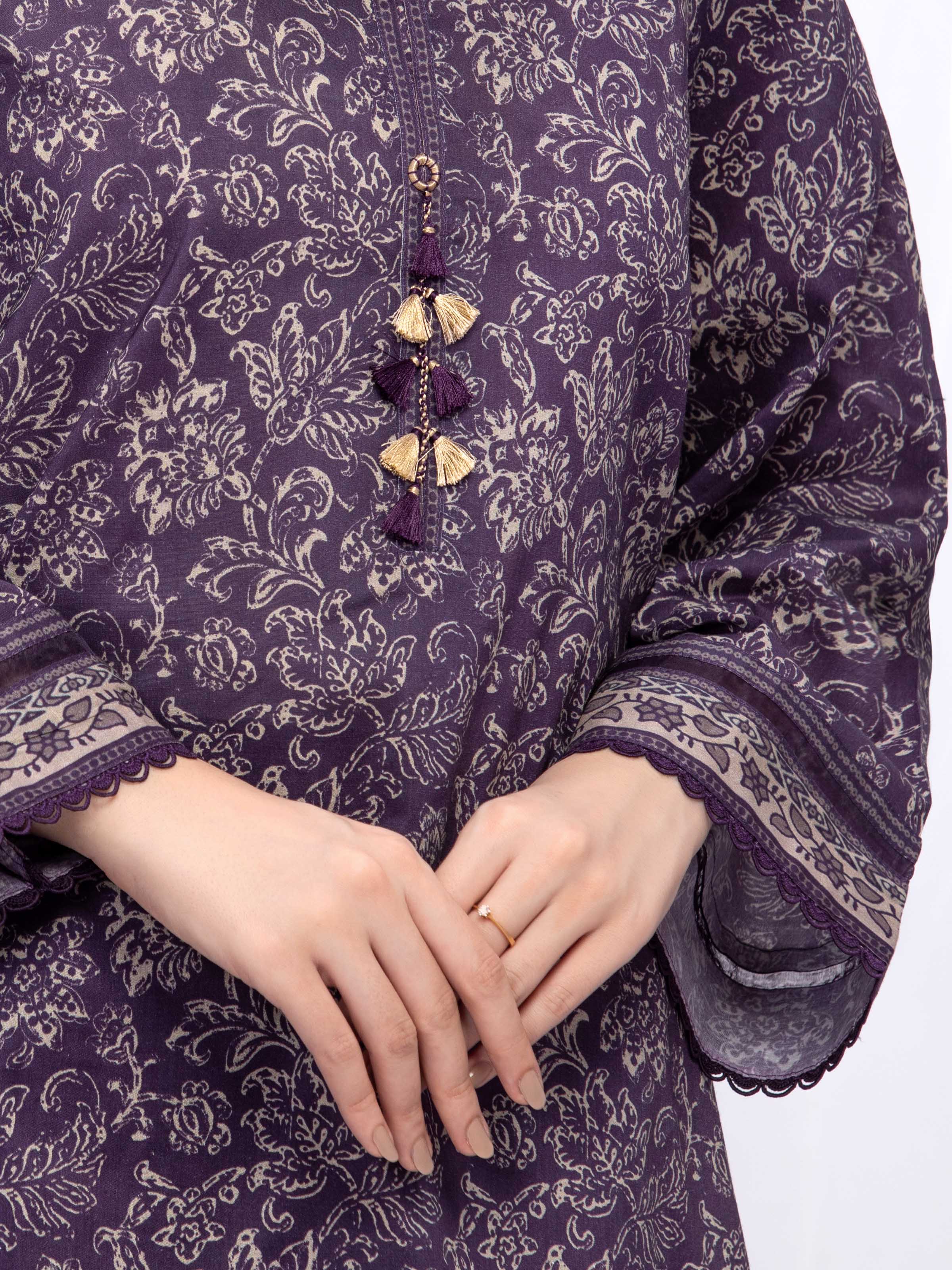 Printed Khaddar Suit - EWU5A3-36004-3P - Image 4