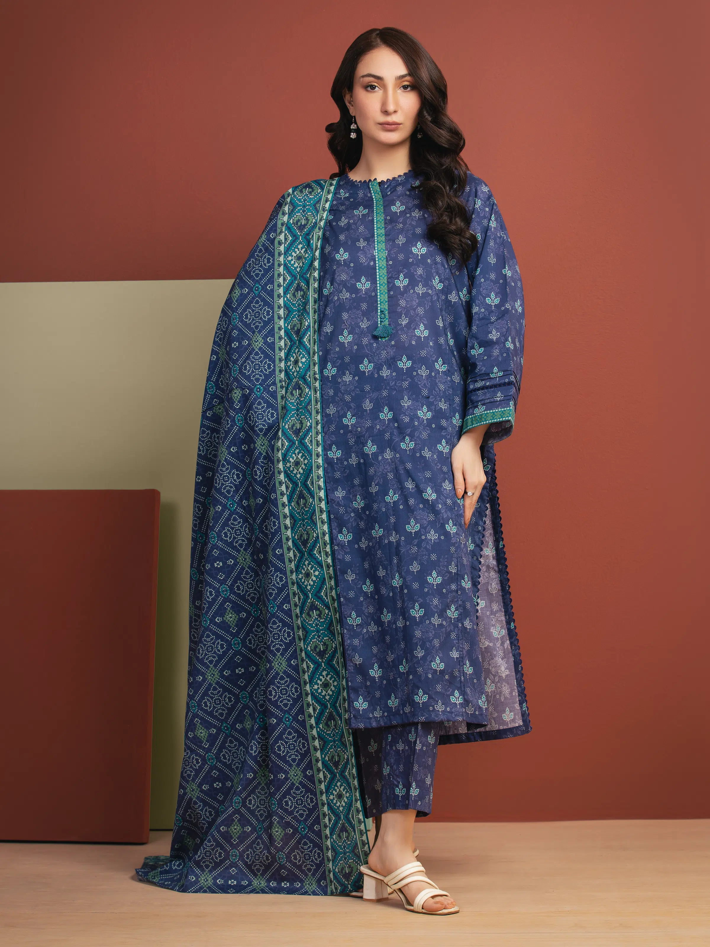 Printed Lawn Suit - EWU5A1-35321-3P