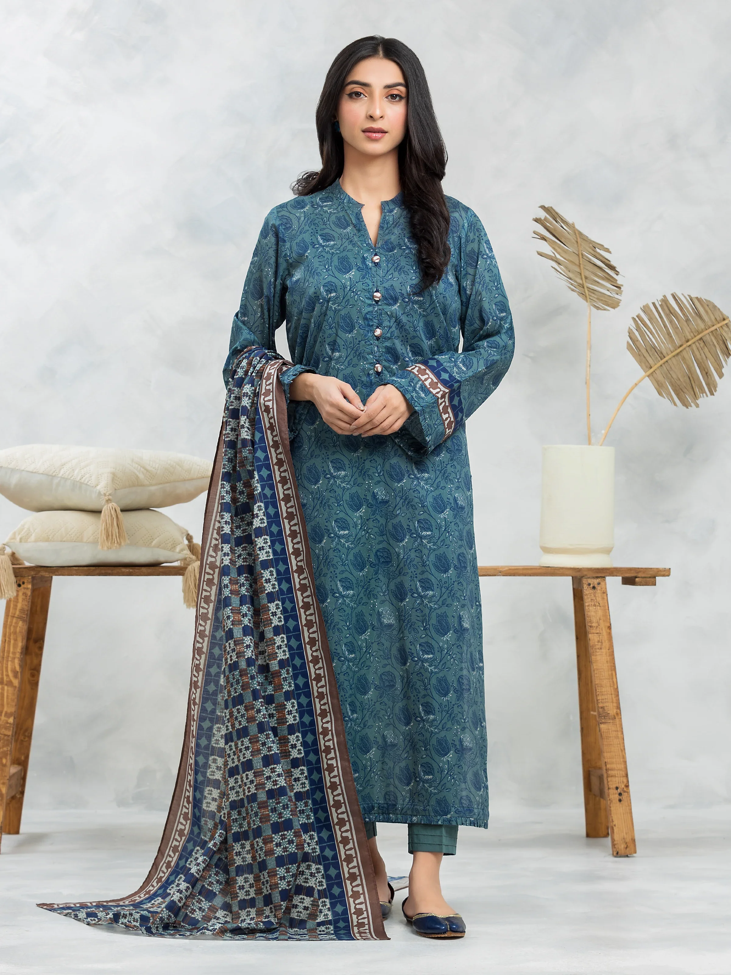 Printed Cambric Suit - EWU24A2-28227-3P