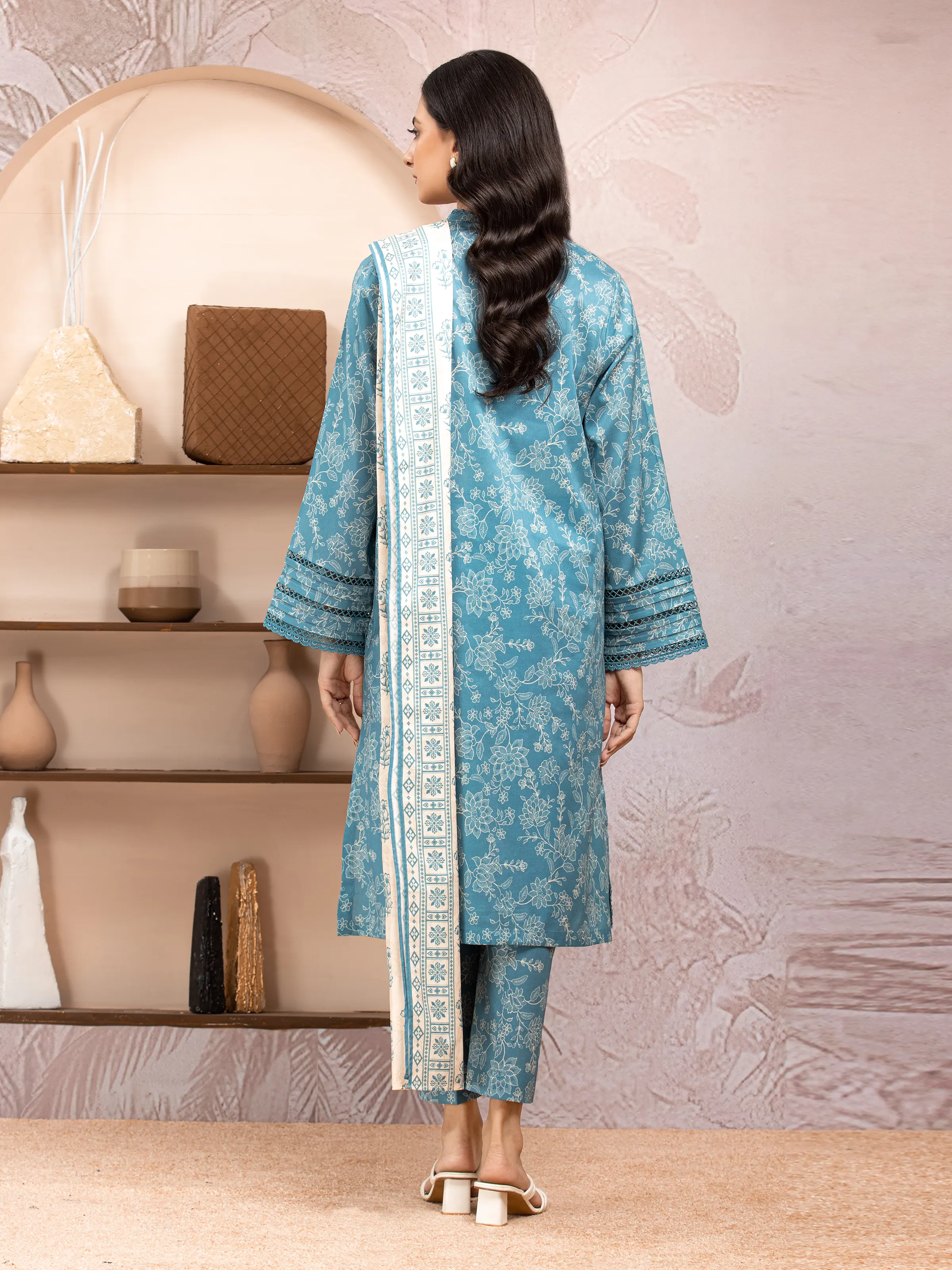 Printed Lawn Suit - EWU5A1-35000-3P - Image 2