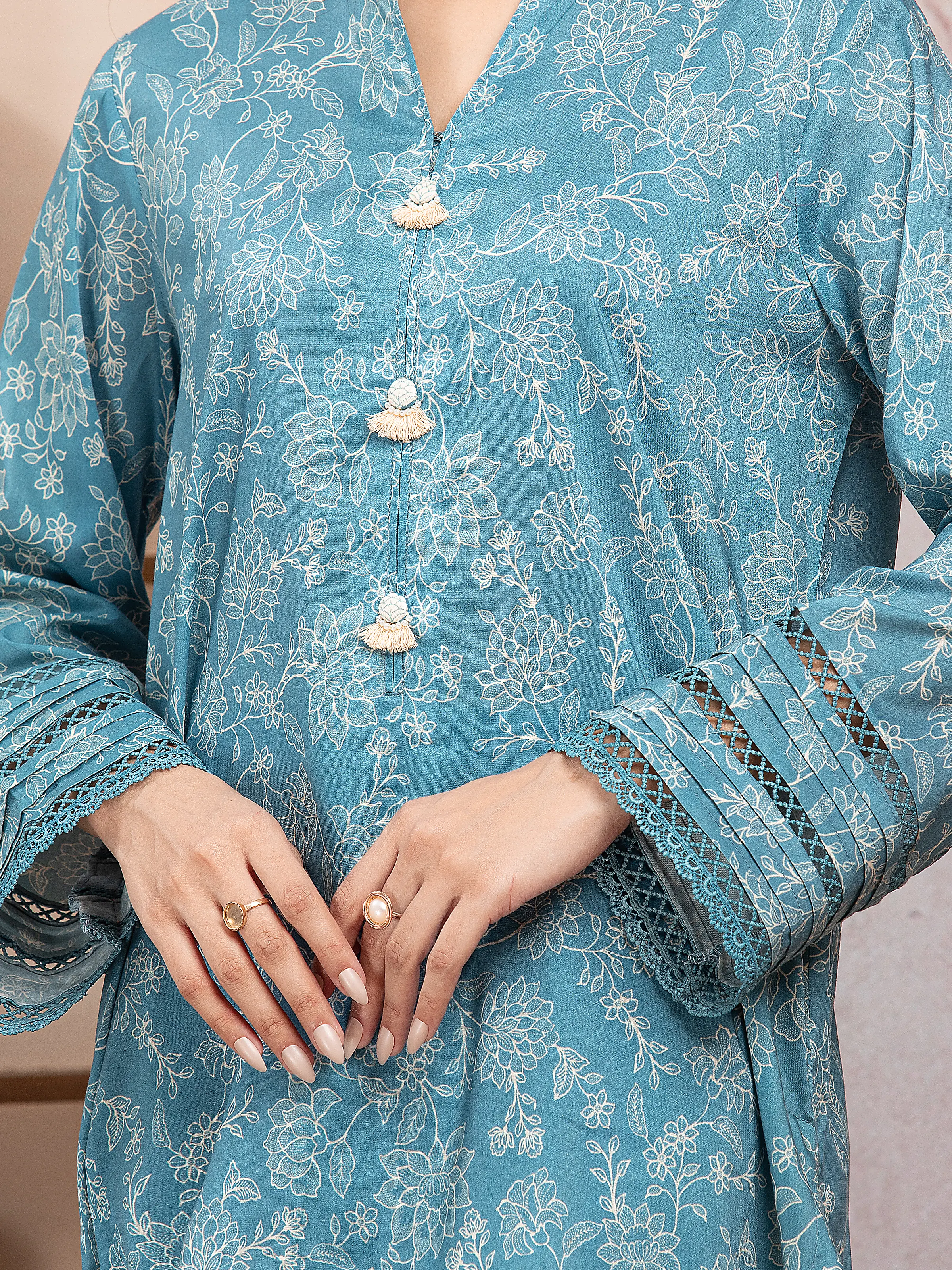 Printed Lawn Suit - EWU5A1-35000-3P - Image 3