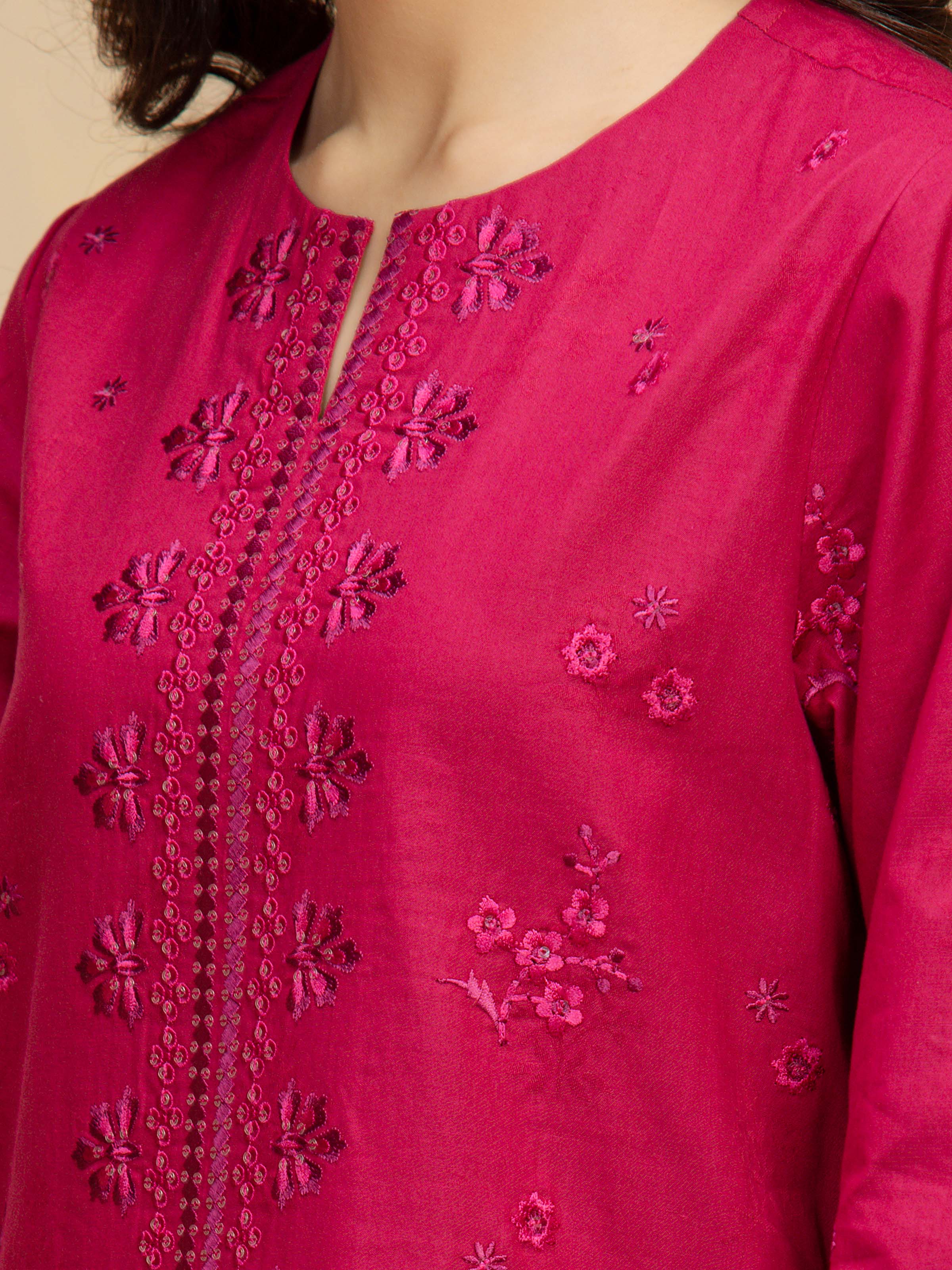 Embroidered Jacquard Suit - EWU5V3-31158-3P - Image 4