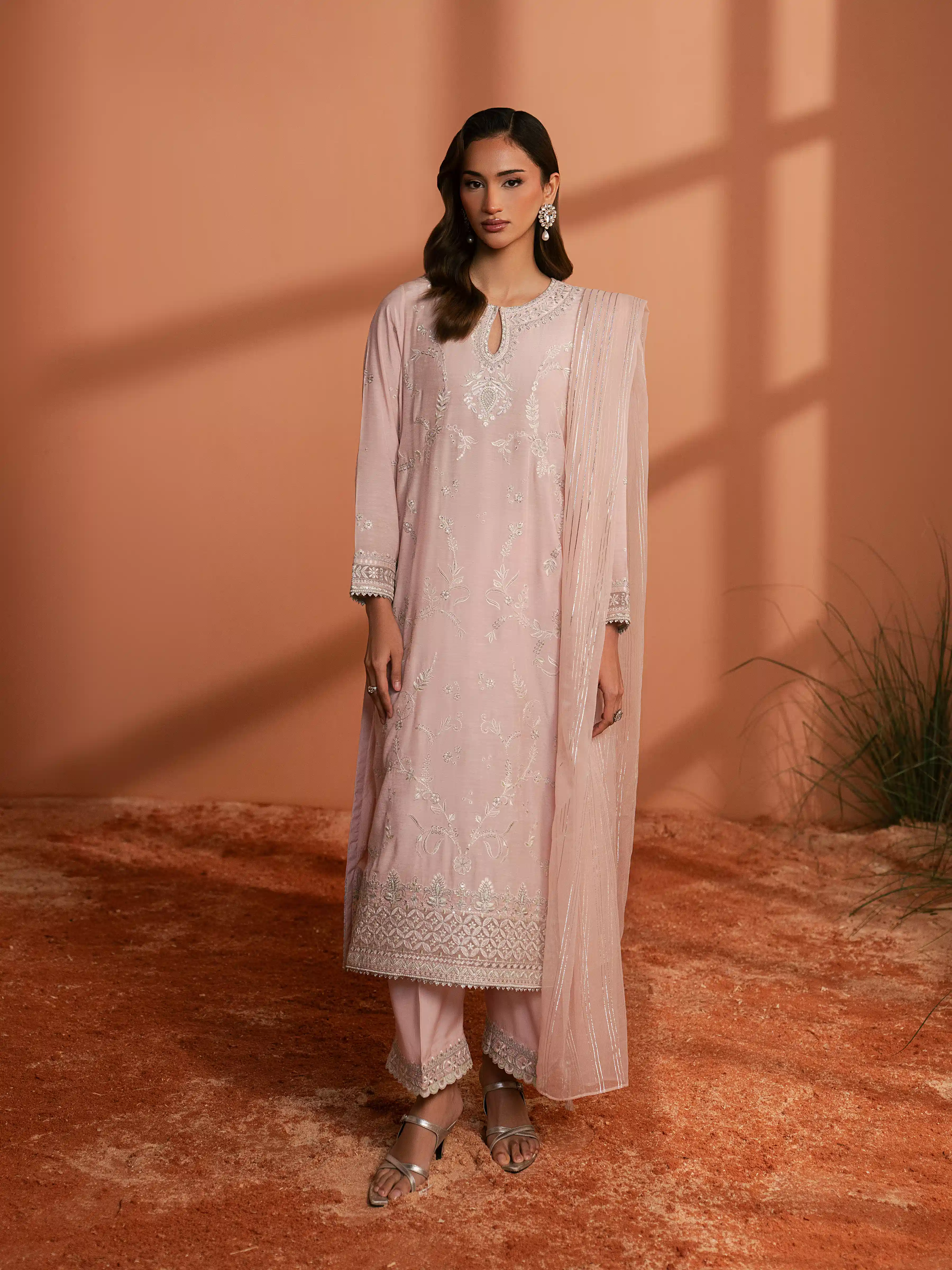 Embroidered Karandi Suit - EWU6V22-32092-3P