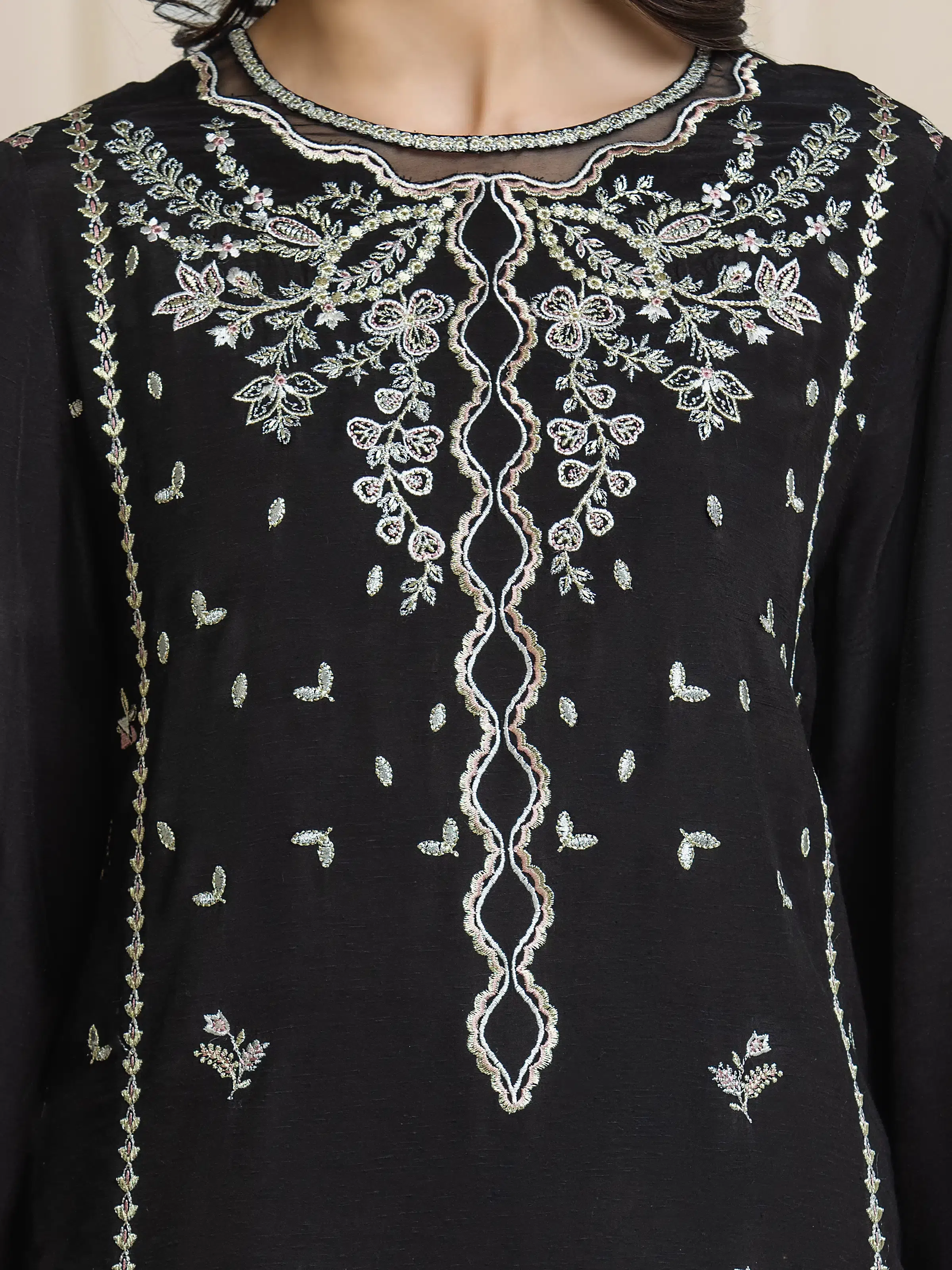 Embroidered Karandi Suit - EWU6V22-32094-3P - Image 3