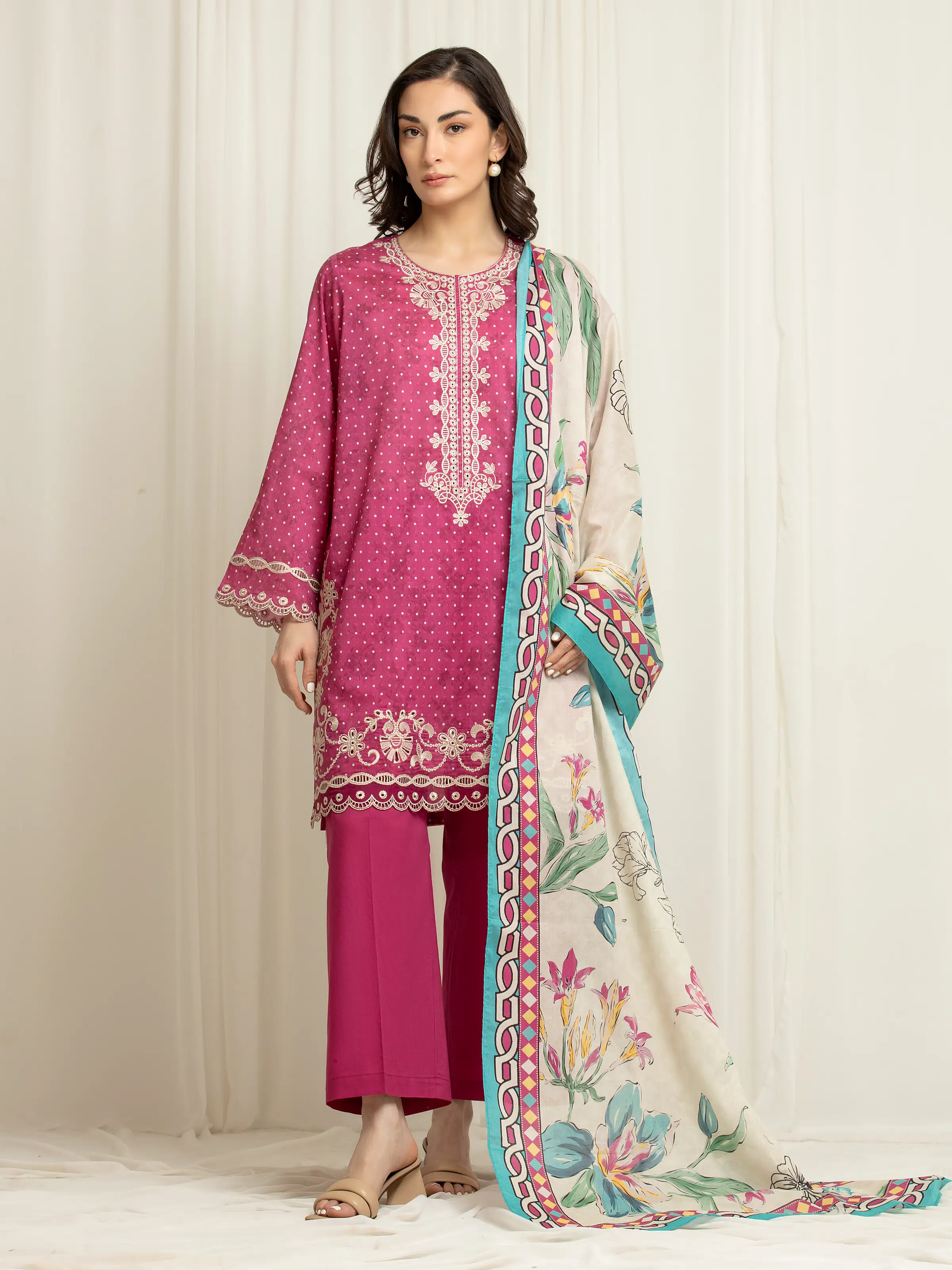 Embroidered Lawn Suit - EWU6V1-33005-3P