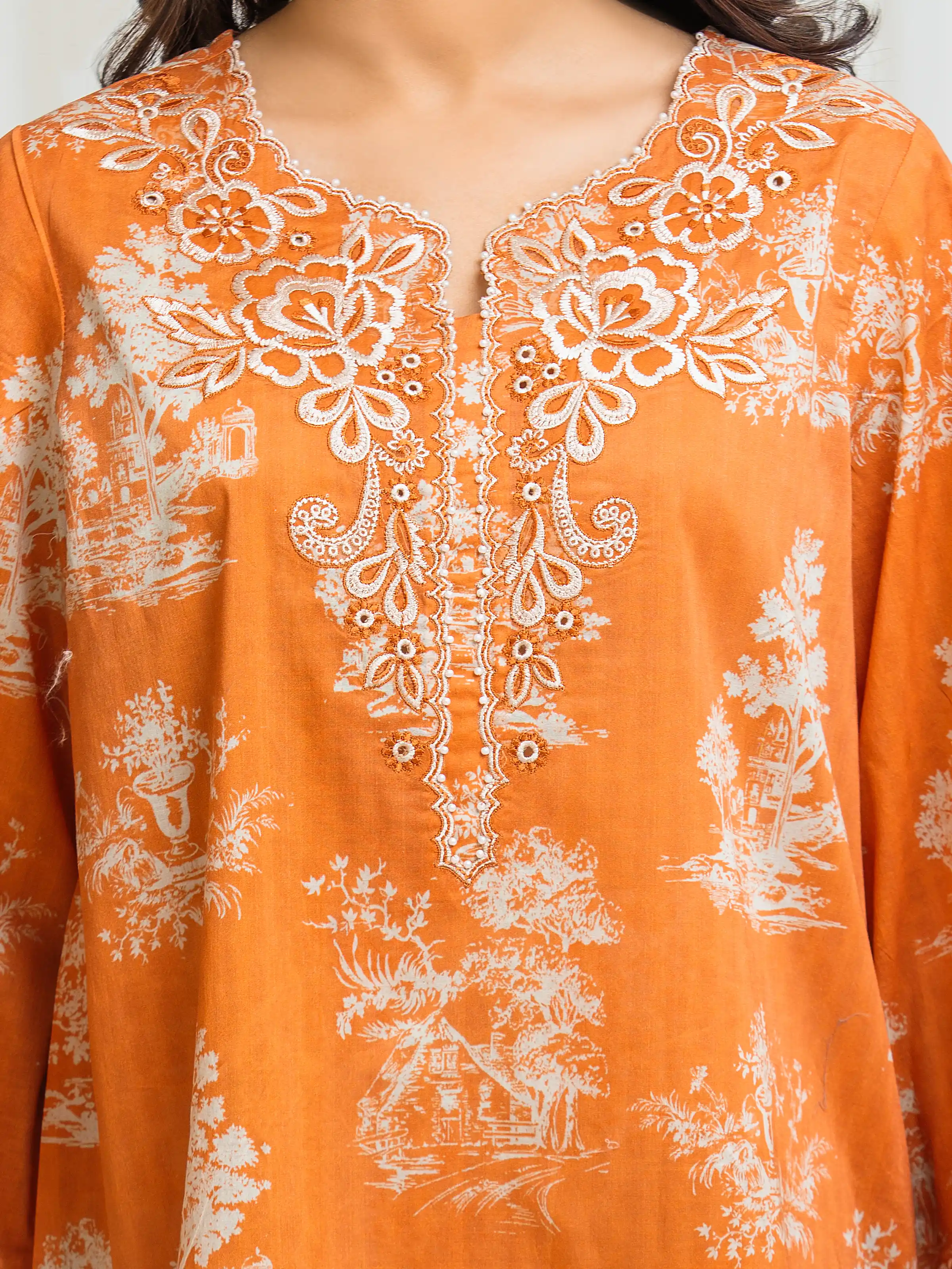 Embroidered Lawn Suit - EWU6V1-33015-3P - Image 4