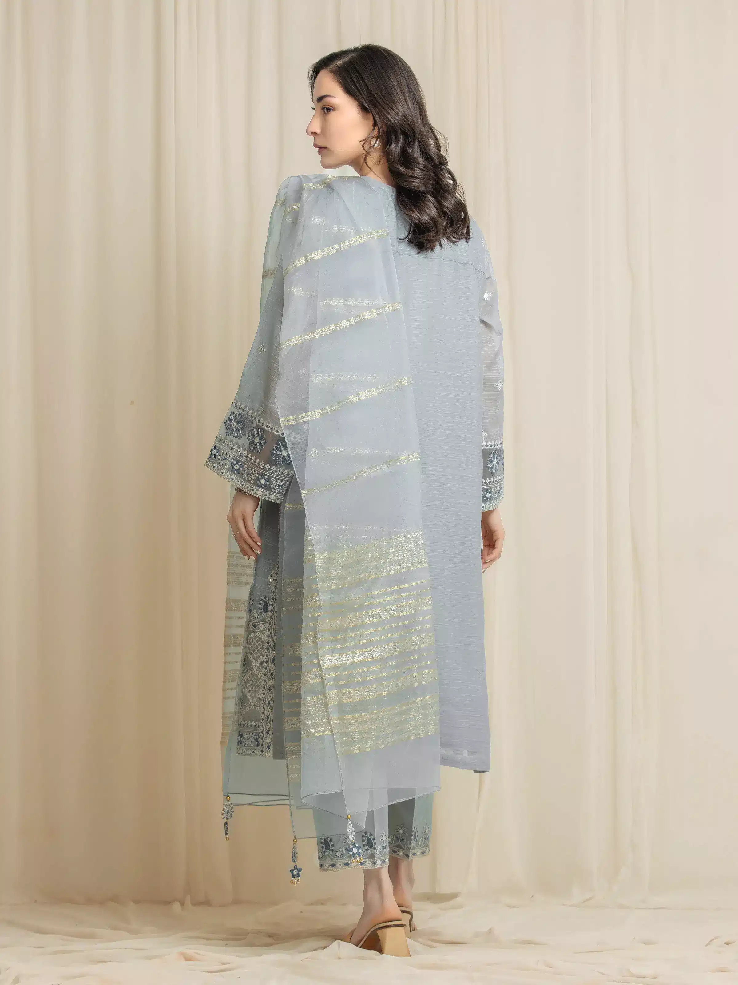 Embroidered Munar Suit - EWU6V21-32061-3P - Image 6