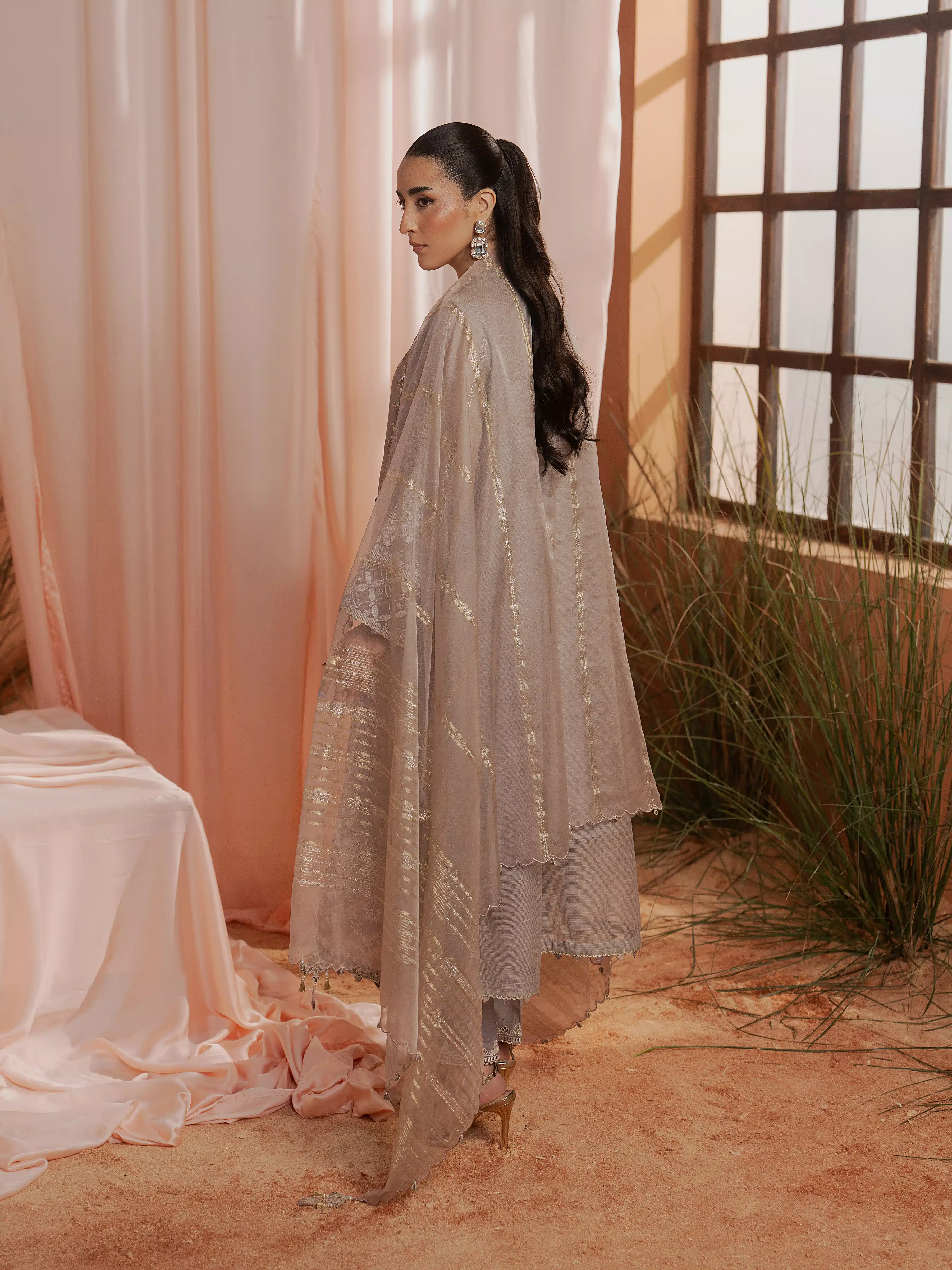 Embroidered Munar Suit - EWU6V21-32064-3P - Image 6