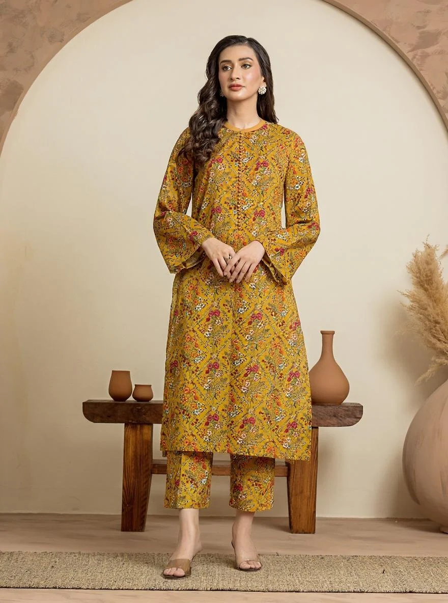 Printed Cambric Shirt Trouser - EWU24A2-28510ST
