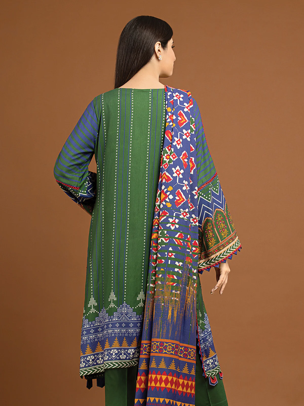 Embroidered Viscose Suit - EWU22V13-24049 - Image 6