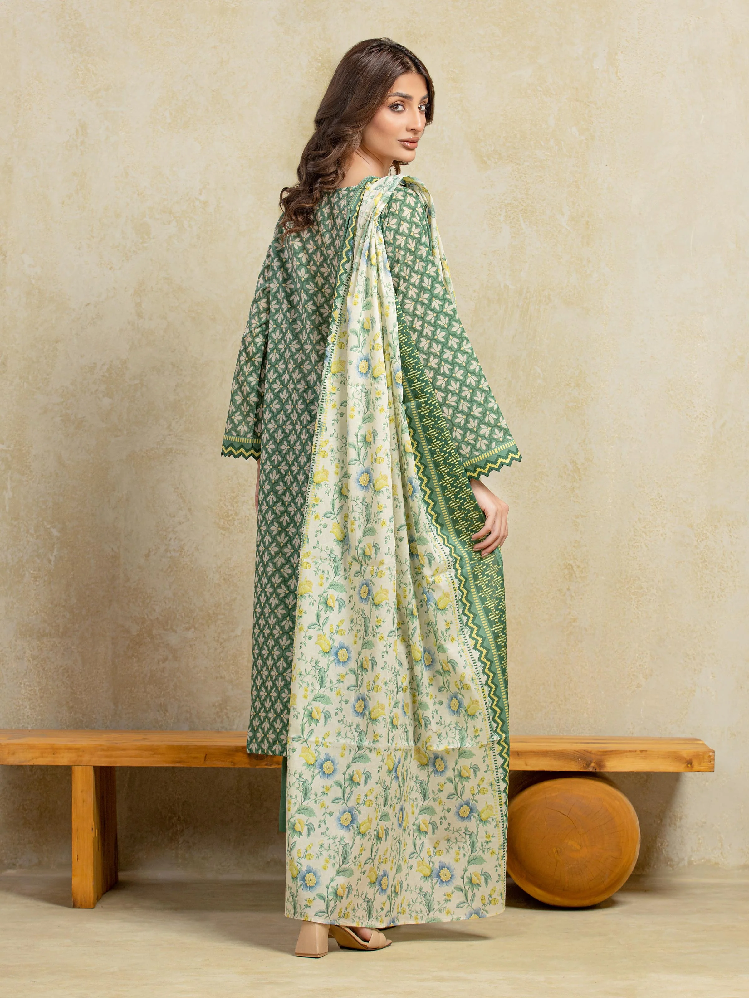 Printed Khaddar Suit - EWU5A3-35927-3P - Image 5