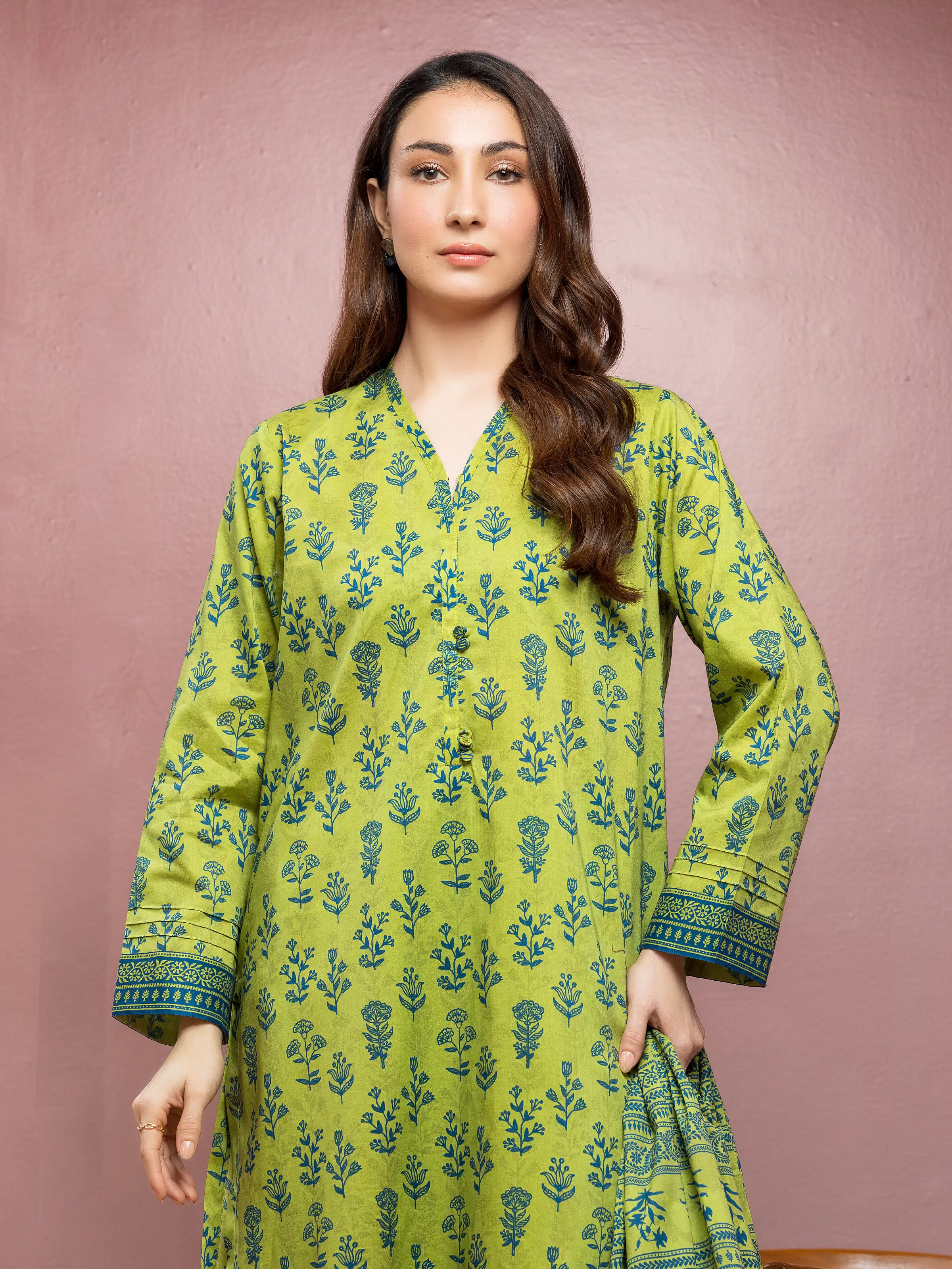 Printed Lawn Suit - EWU5A1-35136-3P - Image 3