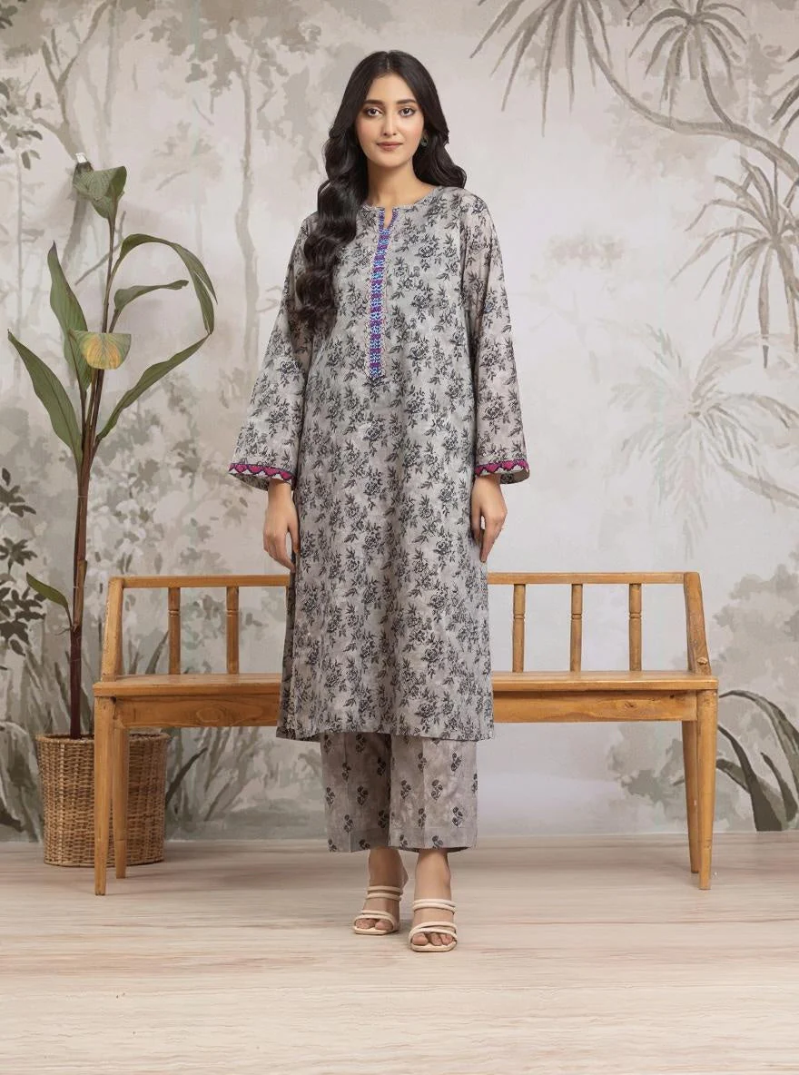 Printed Khaddar Shirt - EWU24M2-170S