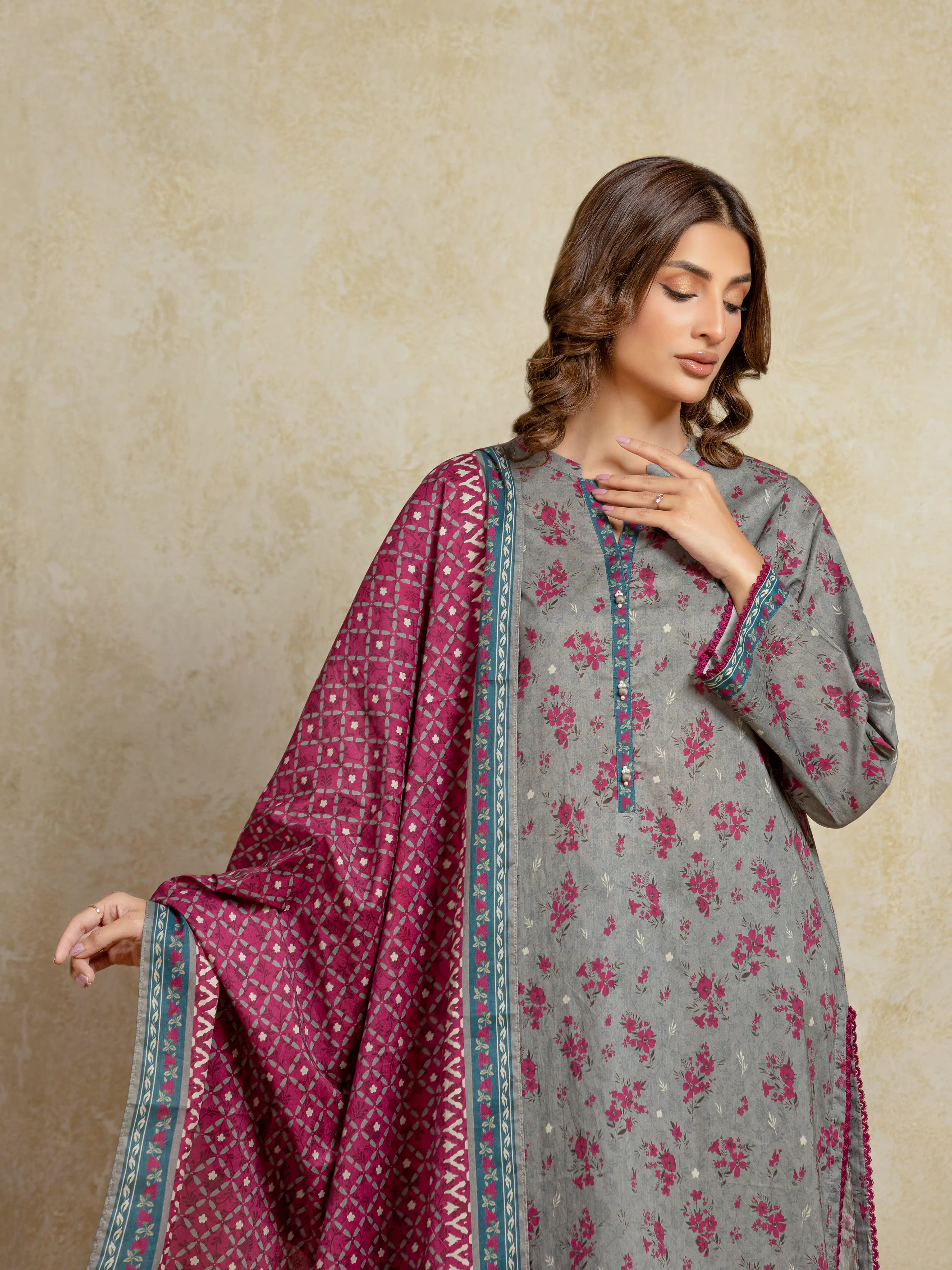 Printed Khaddar Suit - EWU5A3-35911-3P - Image 2