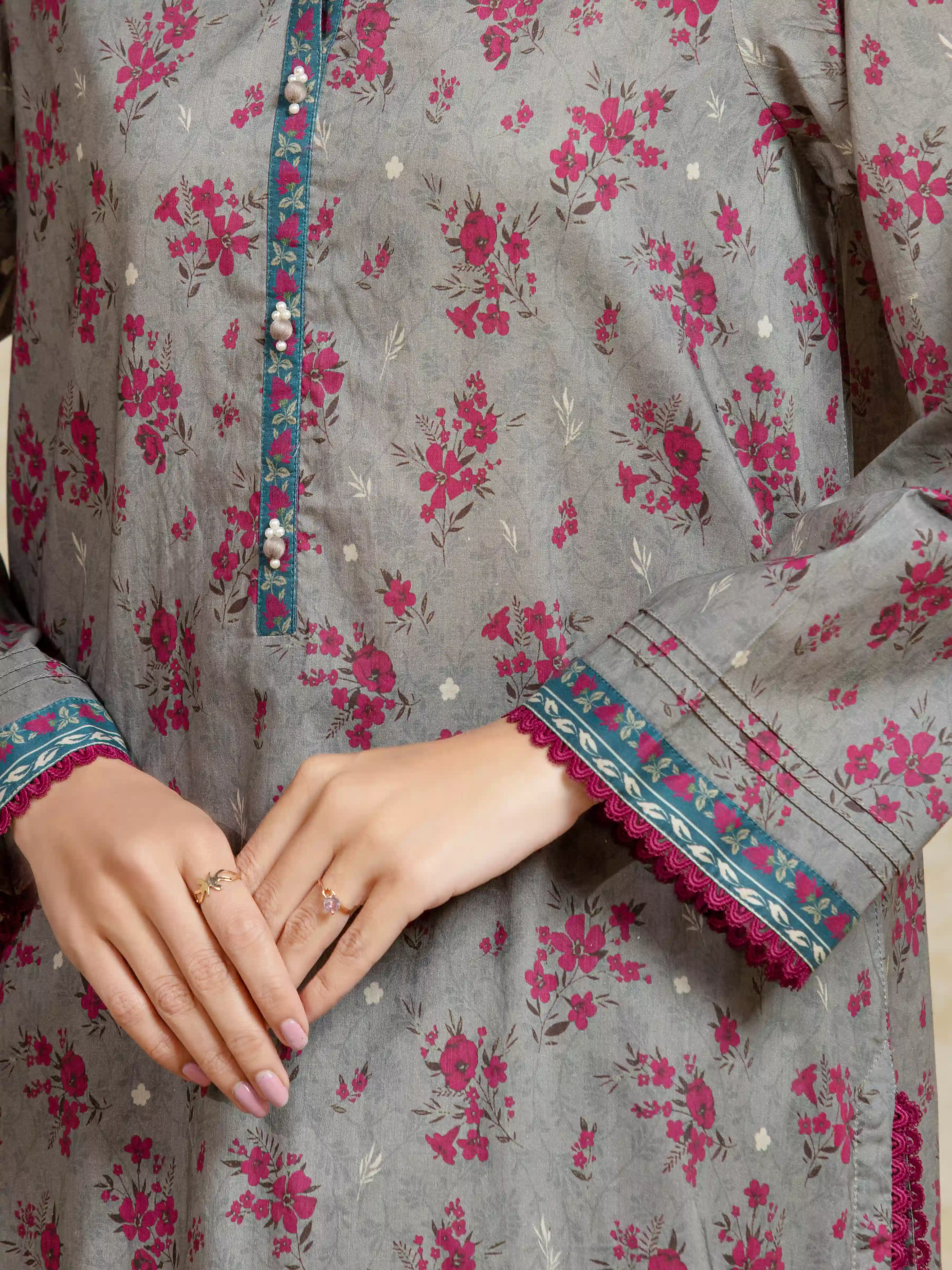 Printed Khaddar Suit - EWU5A3-35911-3P - Image 4