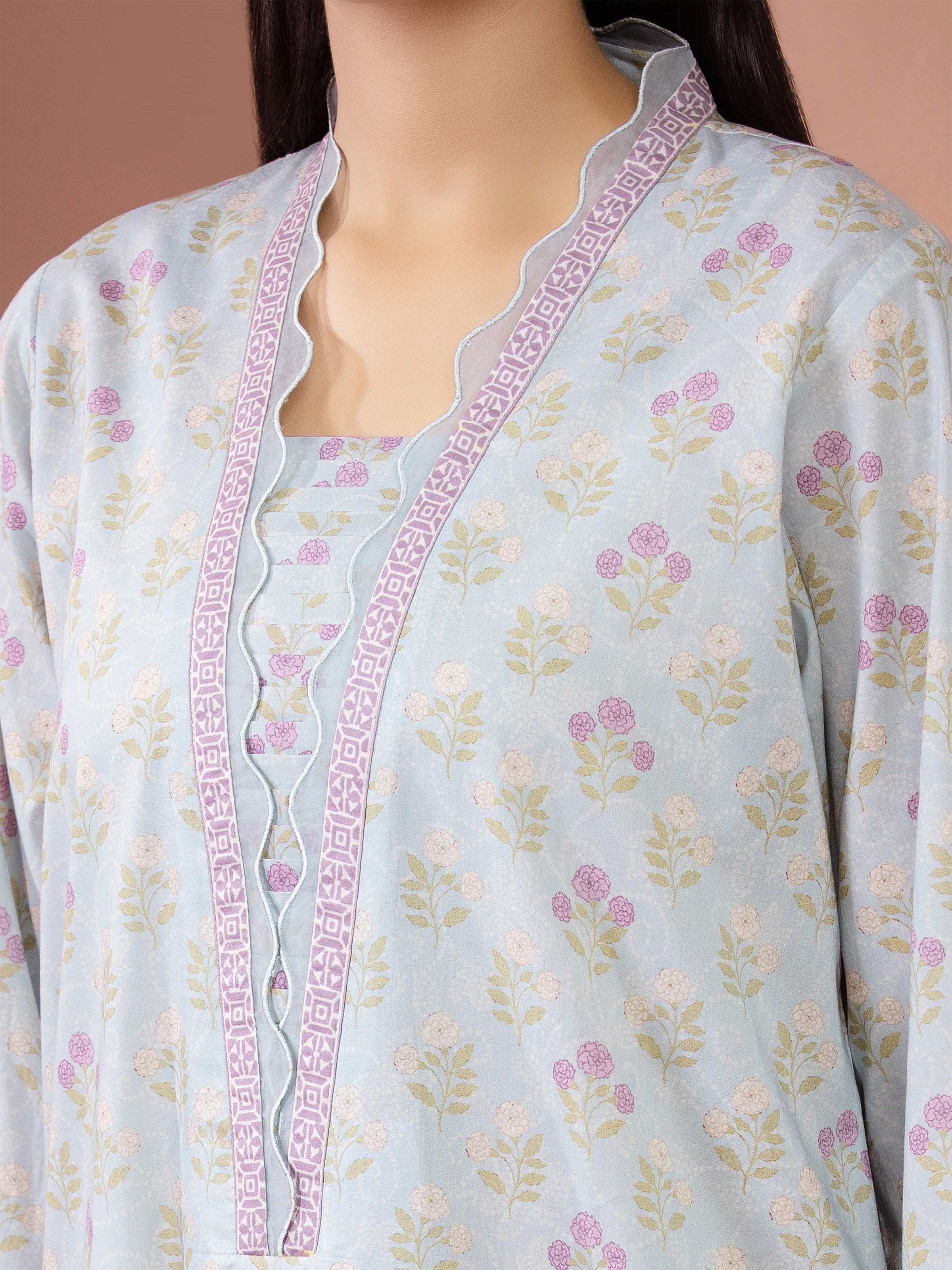 Printed Lawn Shirt - EWU5A1-35643S - Image 2