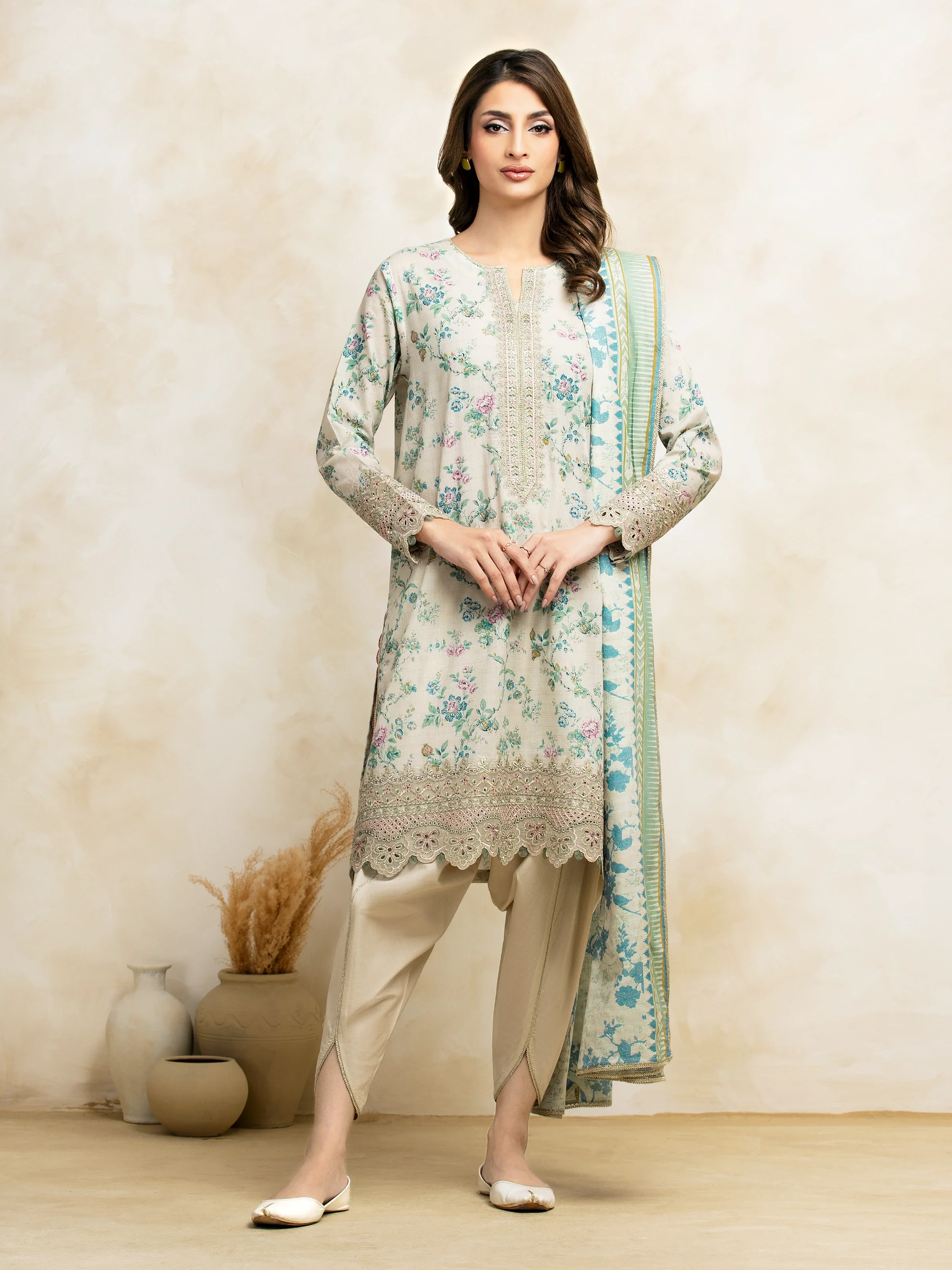 Embroidered Lawn Suit - EWU5V1-31183-3P