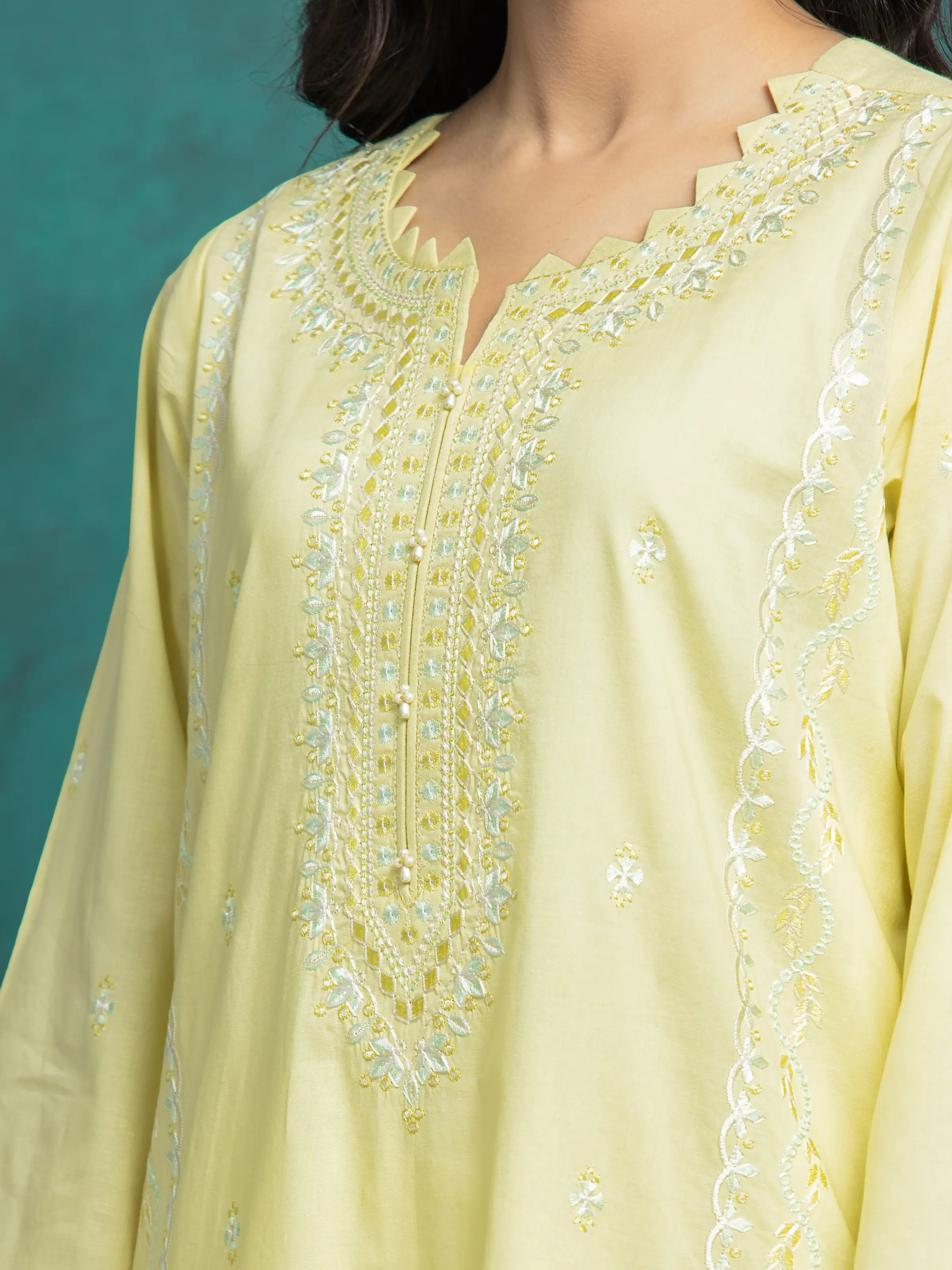 Embroidered Cambric Suit - EWU24V2-31010-3P - Image 4