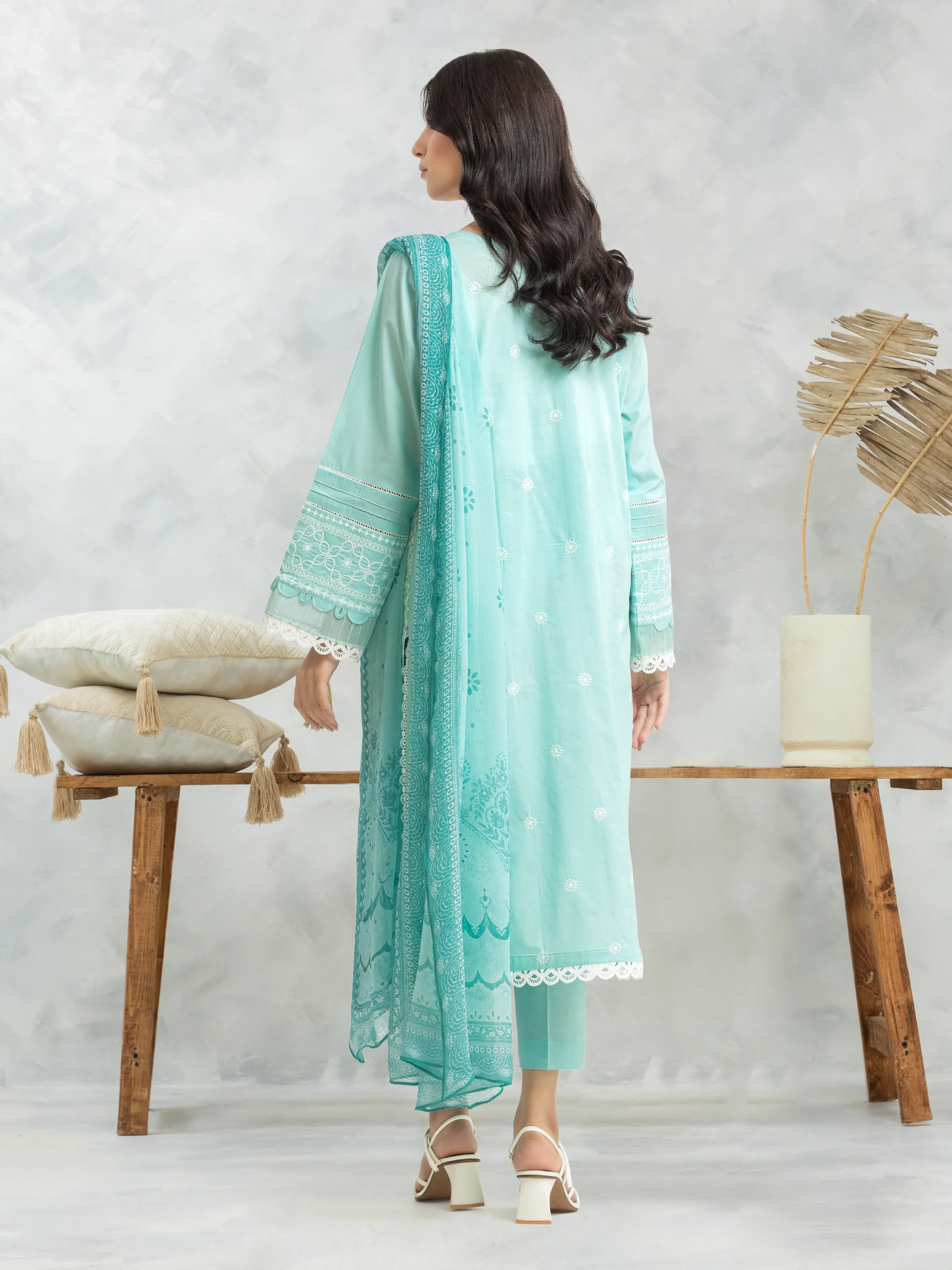 Embroidered Cambric Suit - EWU24V2-30143-3P - Image 4