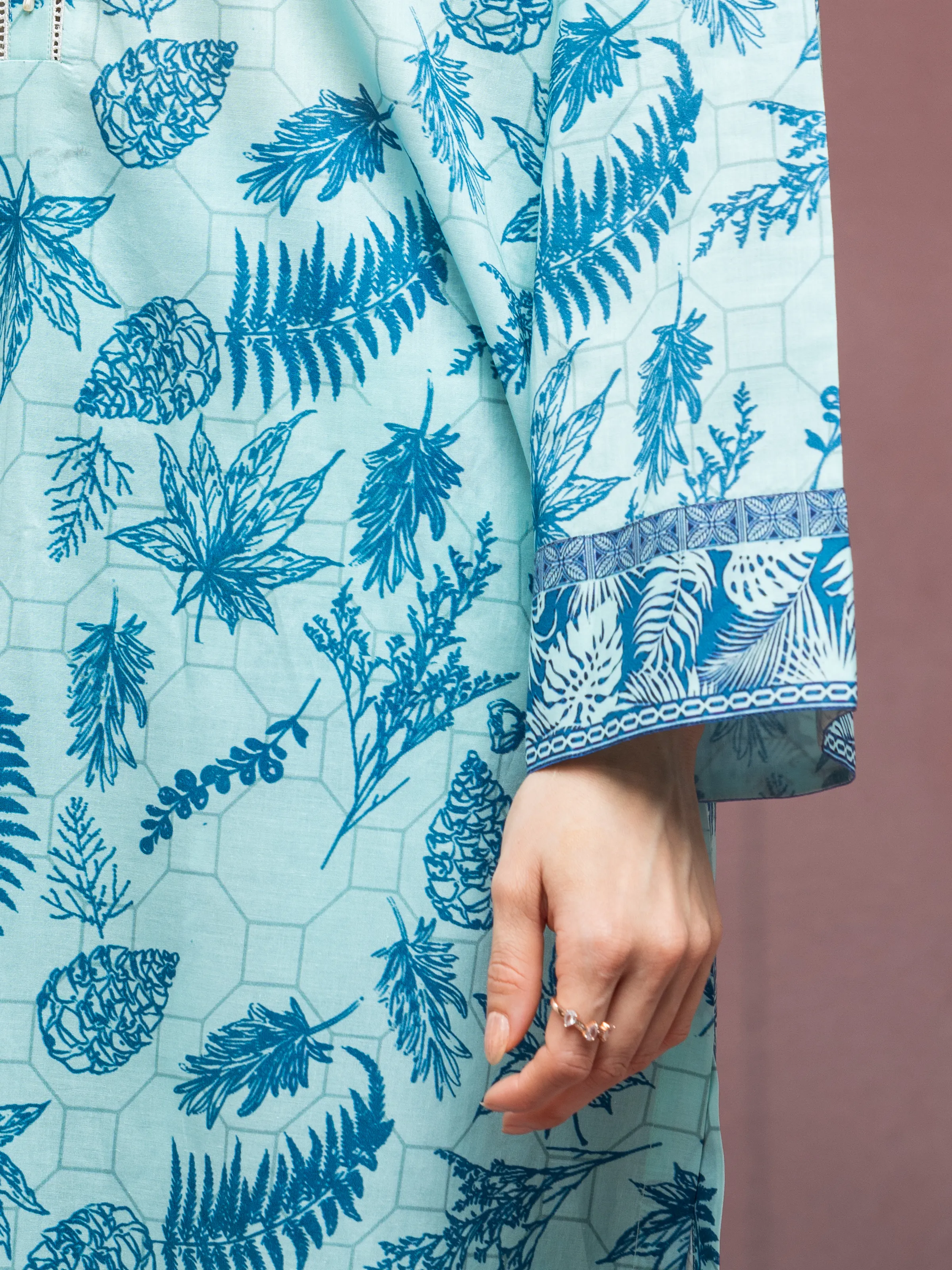 Printed Lawn Shirt Trouser - EWU5A1-35082ST - Image 3