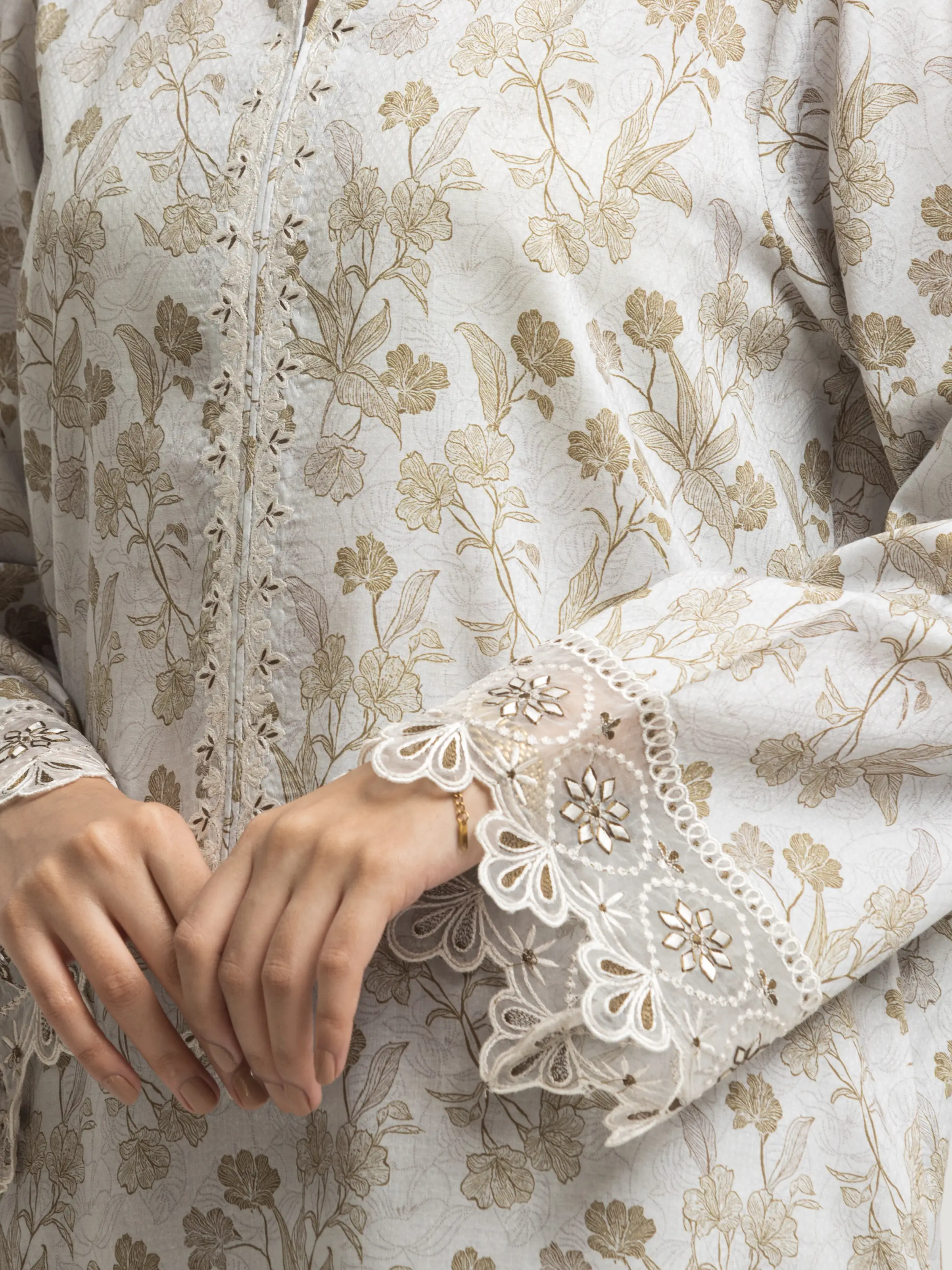 Embroidered Dobby Suit - EWU24V7-30167-3P - Image 2