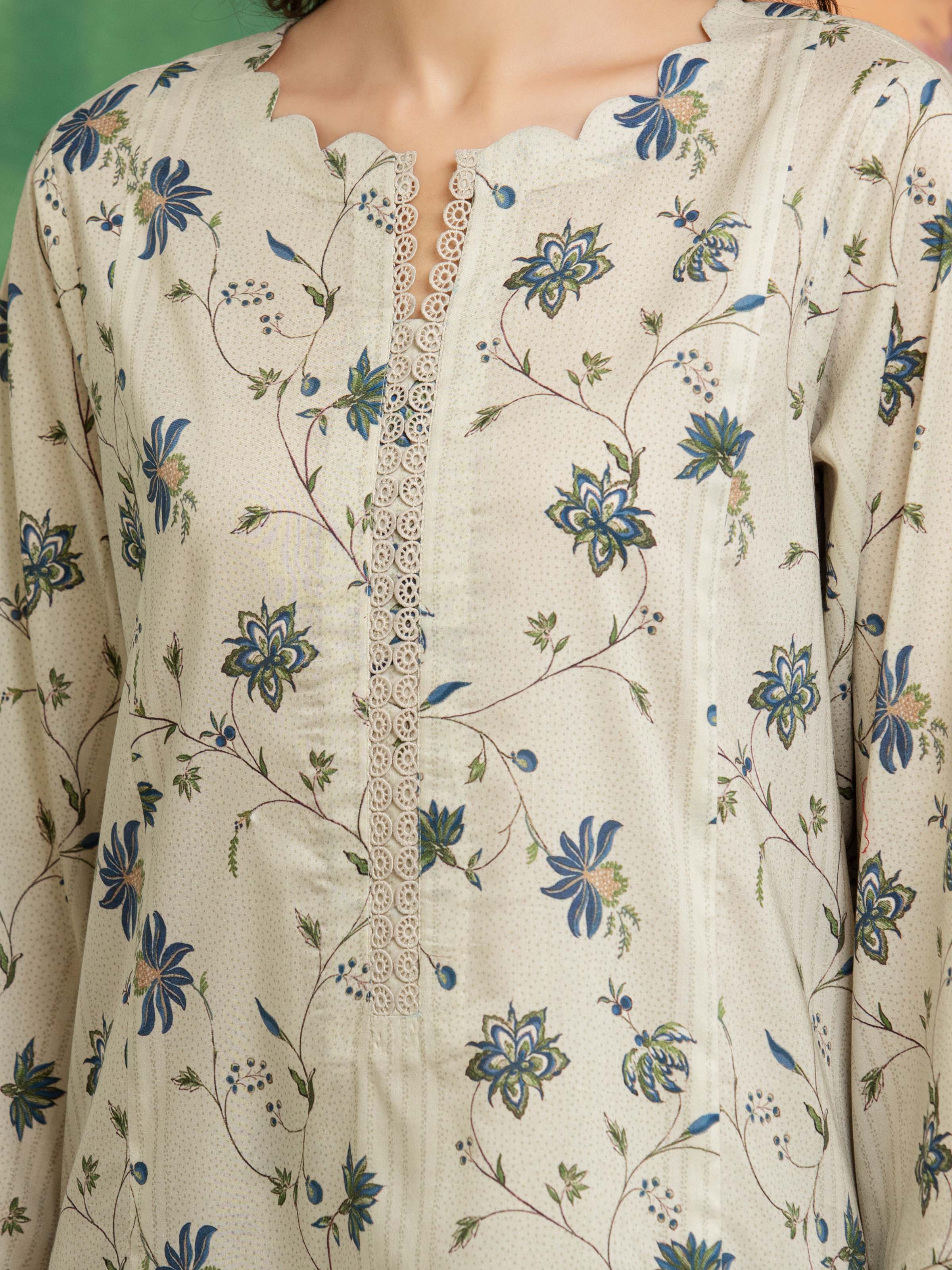 Printed Lawn Suit - EWU5A1-35671-3P - Image 3