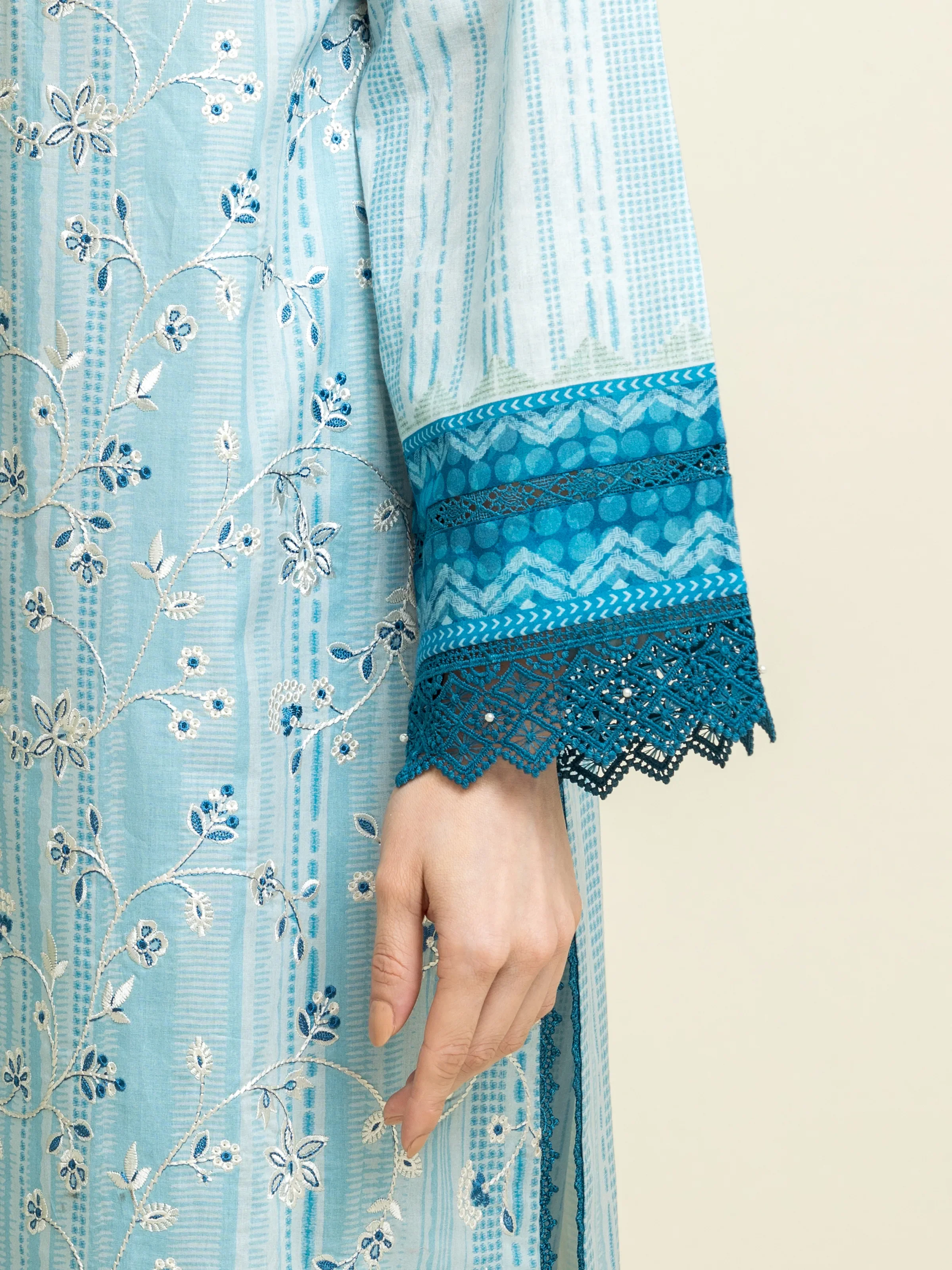 Embroidered Lawn Suit - EWU5V1-31063-3P - Image 3