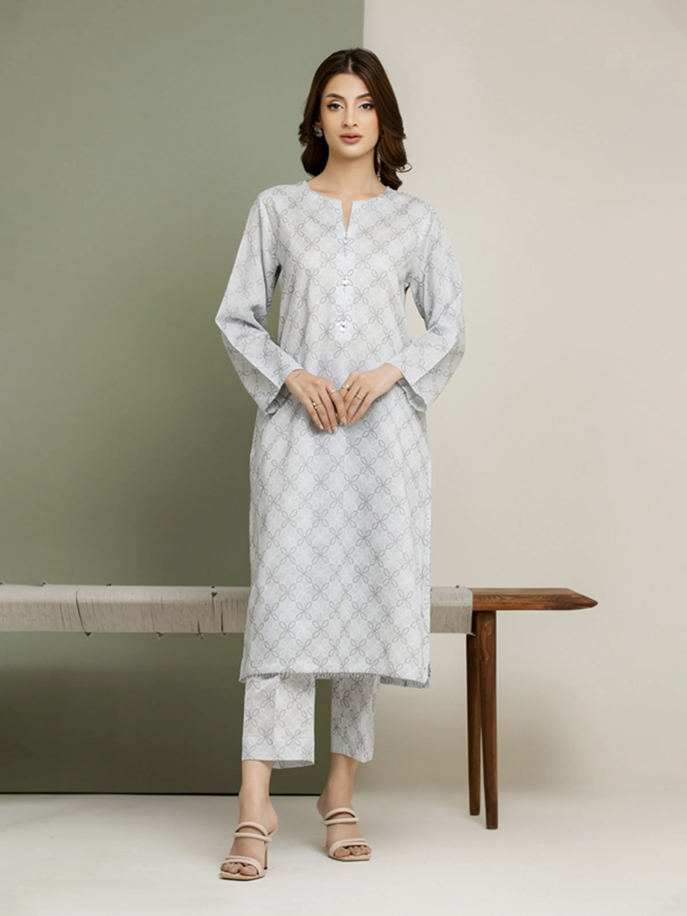 Printed Lawn Shirt Trouser - EWU5A1-35158ST
