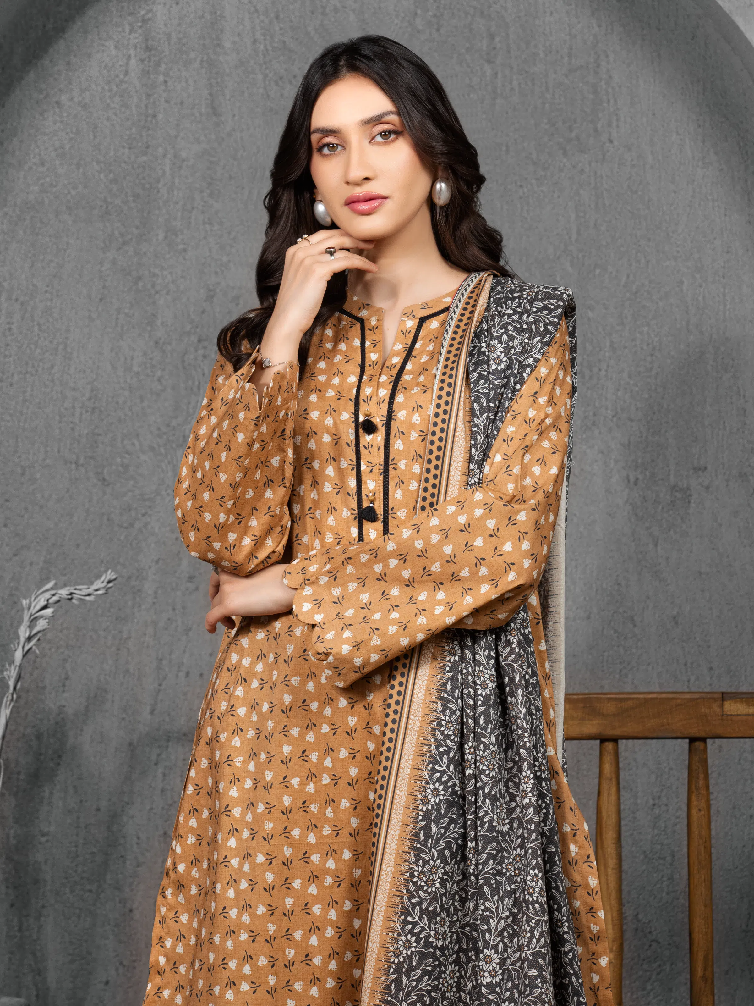 Printed Cambric Suit - EWU5A2-35848-3P - Image 2