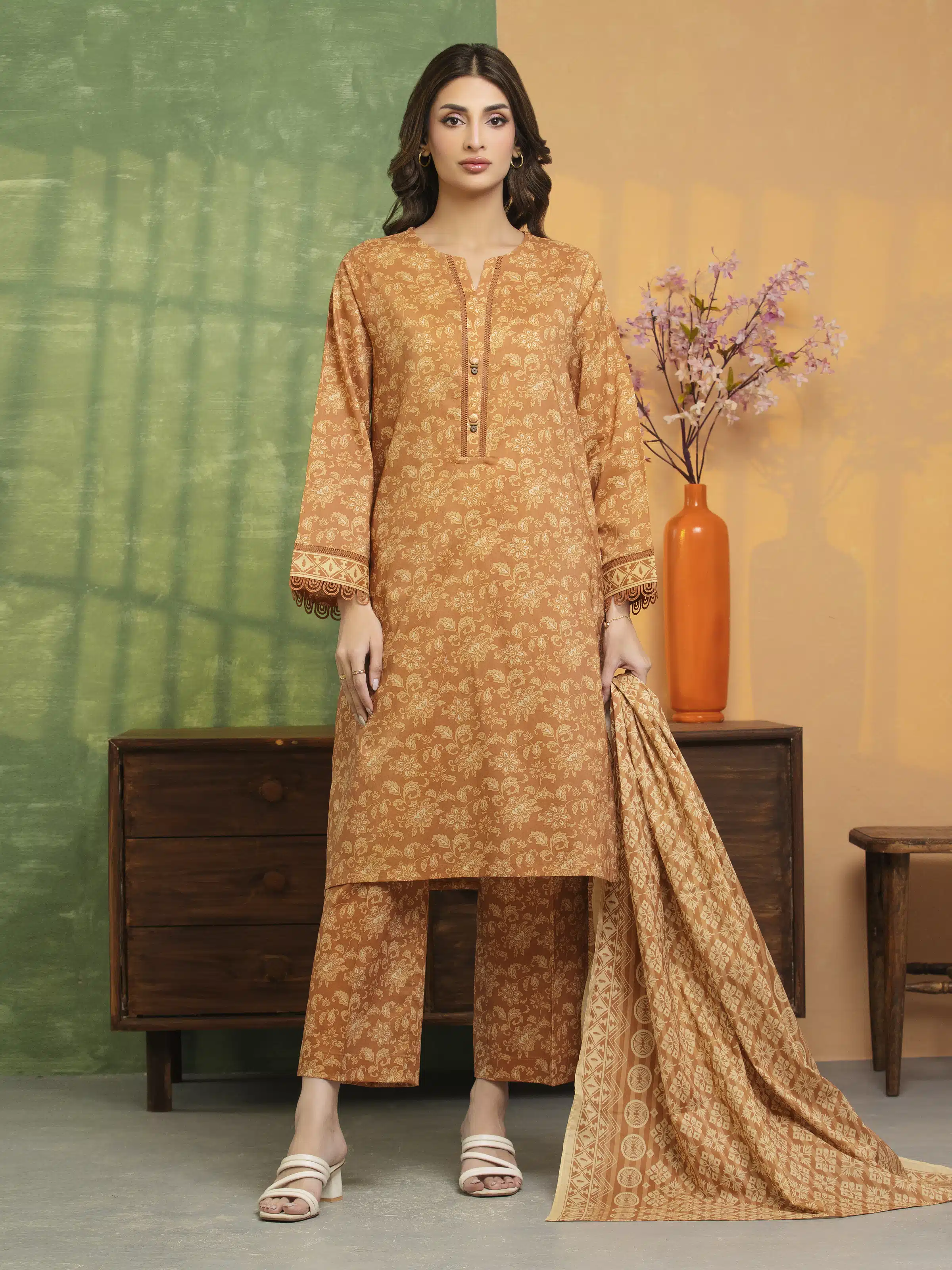 Printed Lawn Suit - EWU5A1-35199-3P