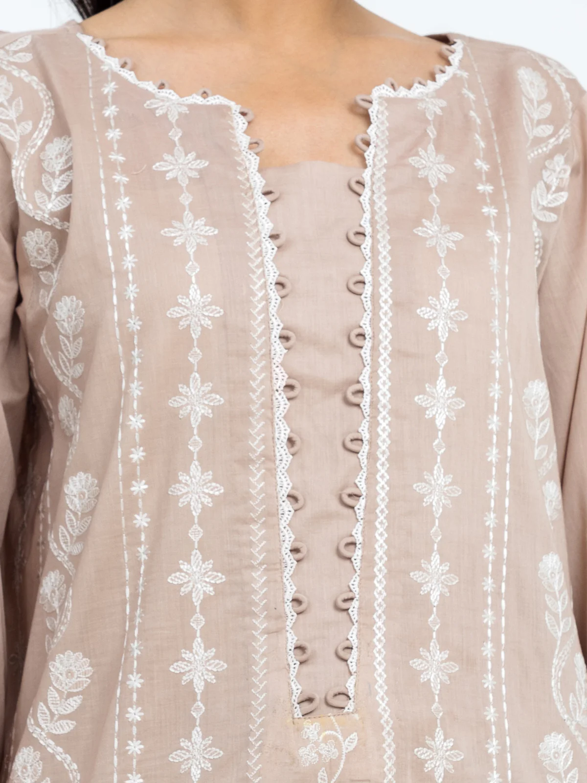 Embroidered Cambric Shirt Trouser - EWU24V2-30137ST - Image 2