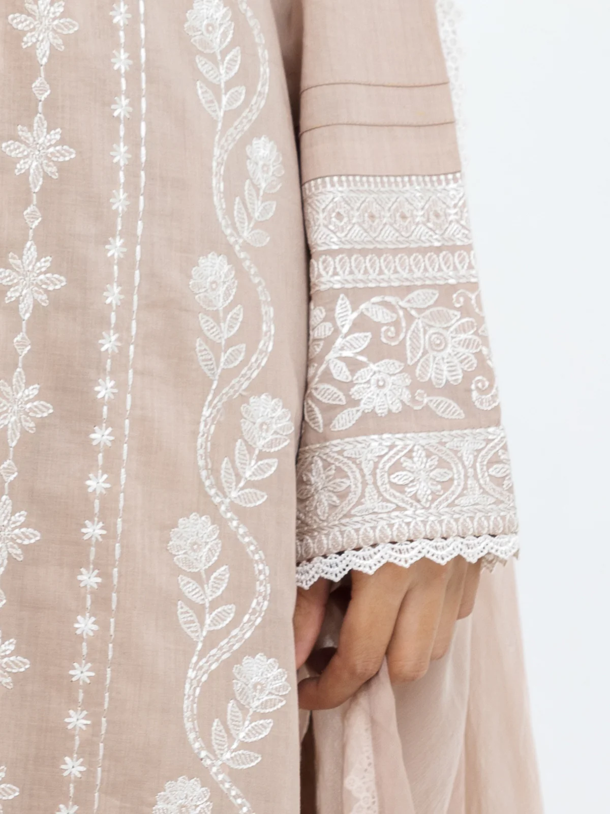Embroidered Cambric Shirt Trouser - EWU24V2-30137ST - Image 3