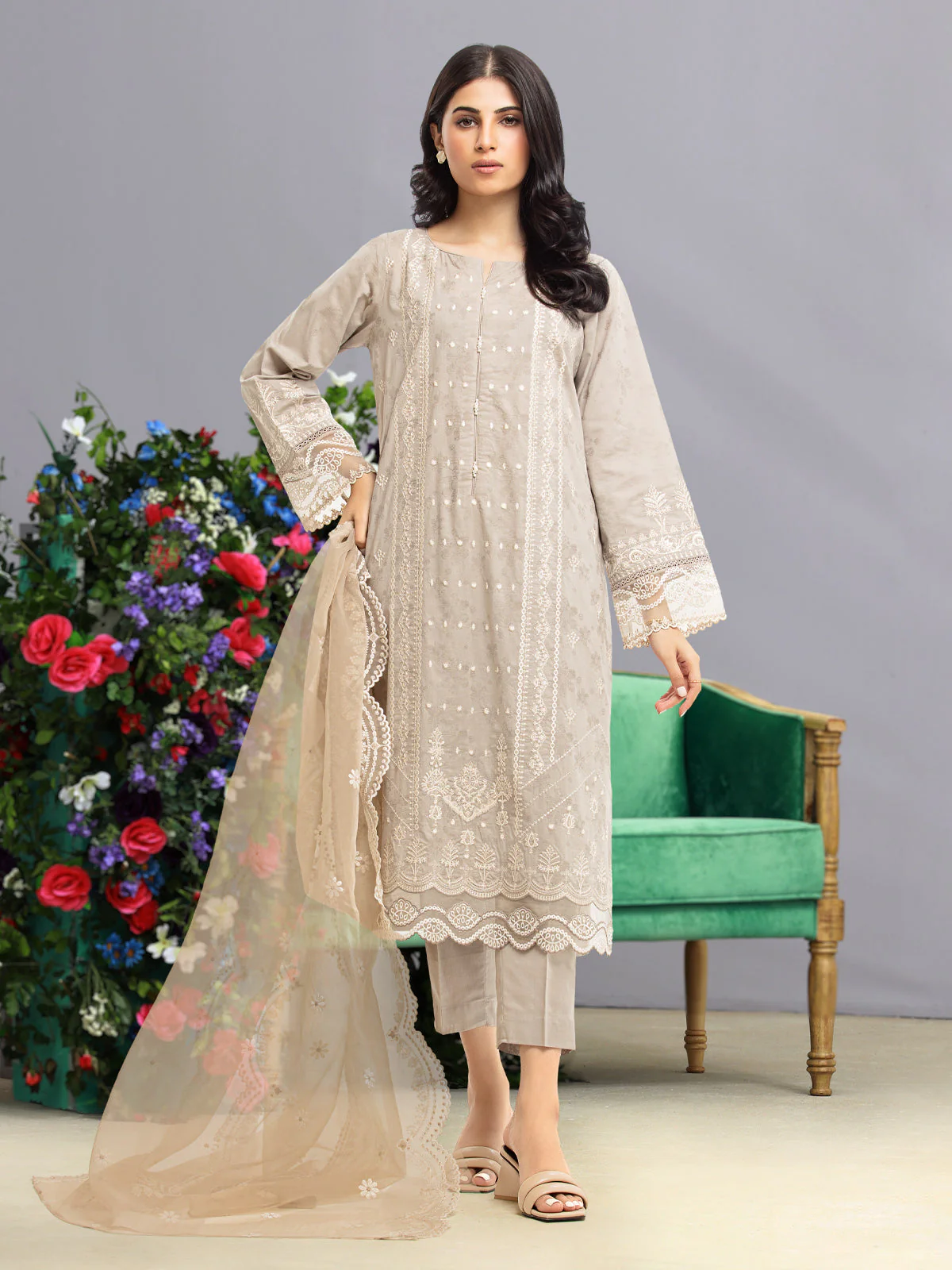 Embroidered Dobby Shirt - EWU23V7-26737S
