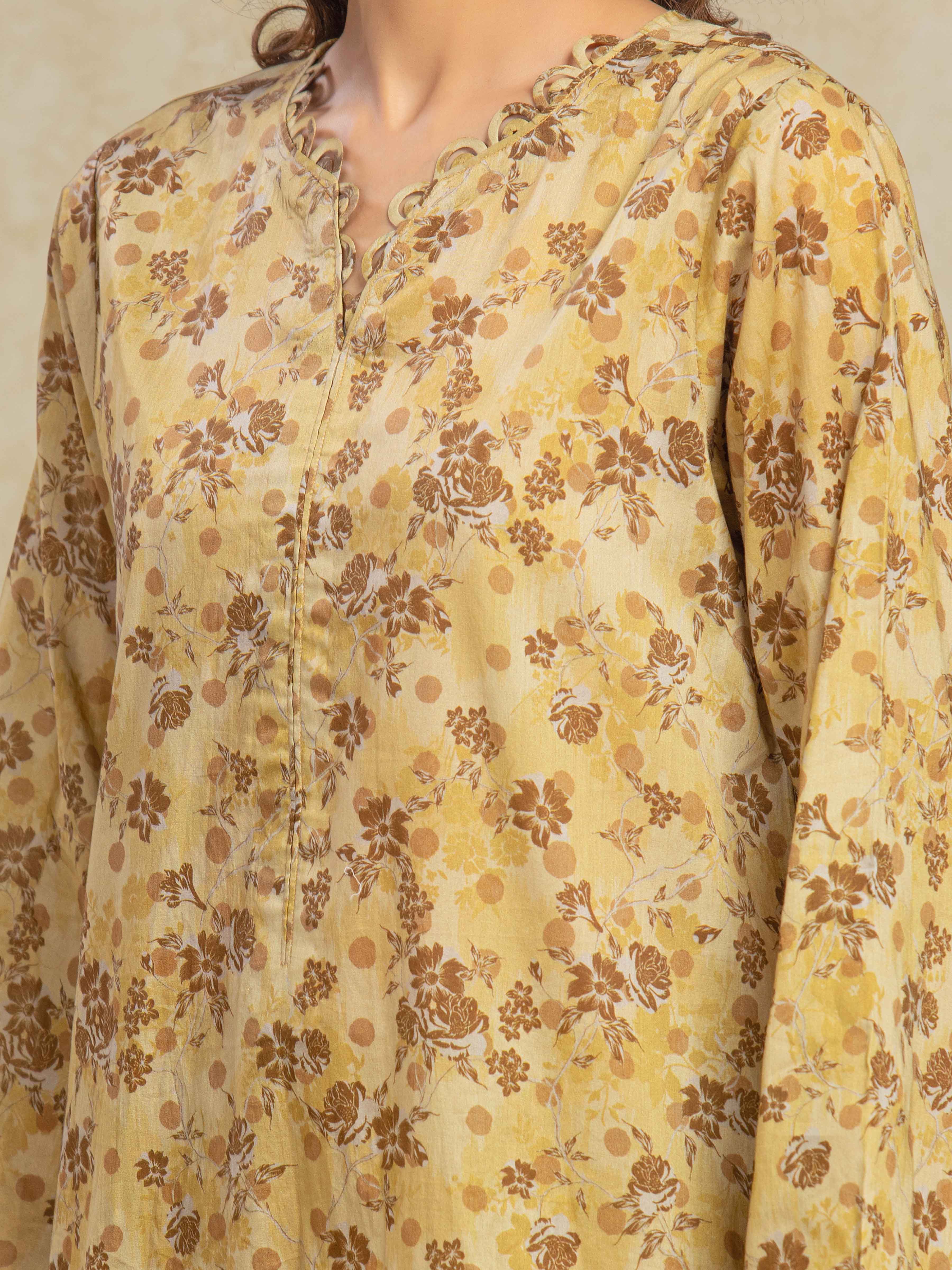 Printed Khaddar Suit - EWU5A3-35984-3P - Image 3