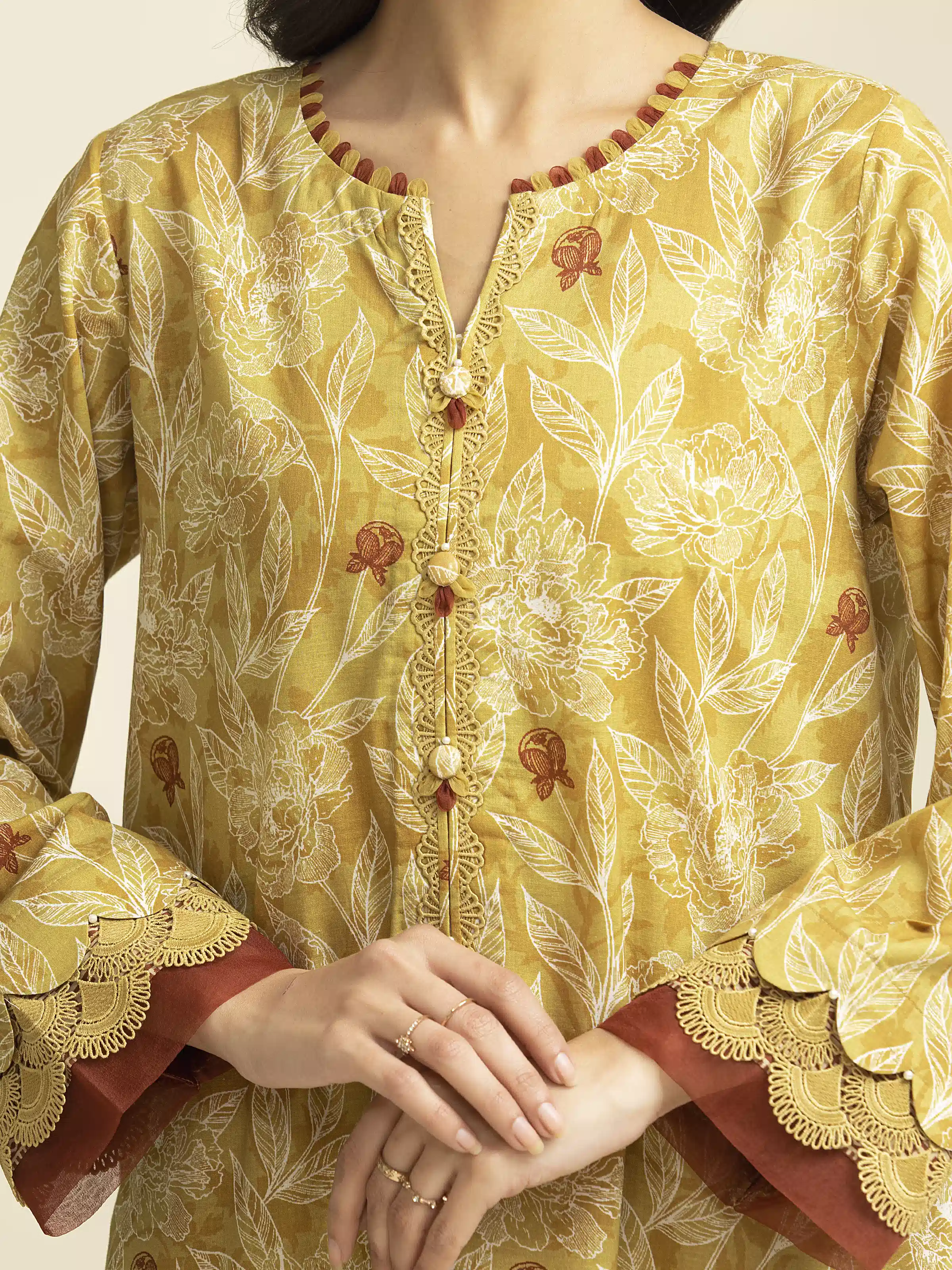 Printed Lawn Shirt Trouser - EWU5A1-35607ST - Image 5