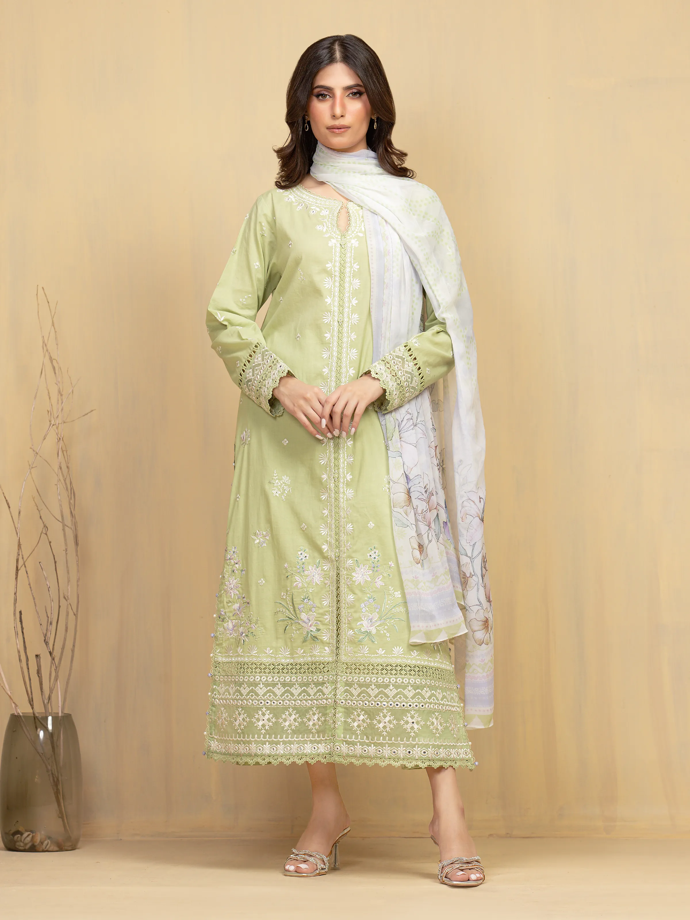 Embroidered Cambric Suit - EWU5V2-31600-3P