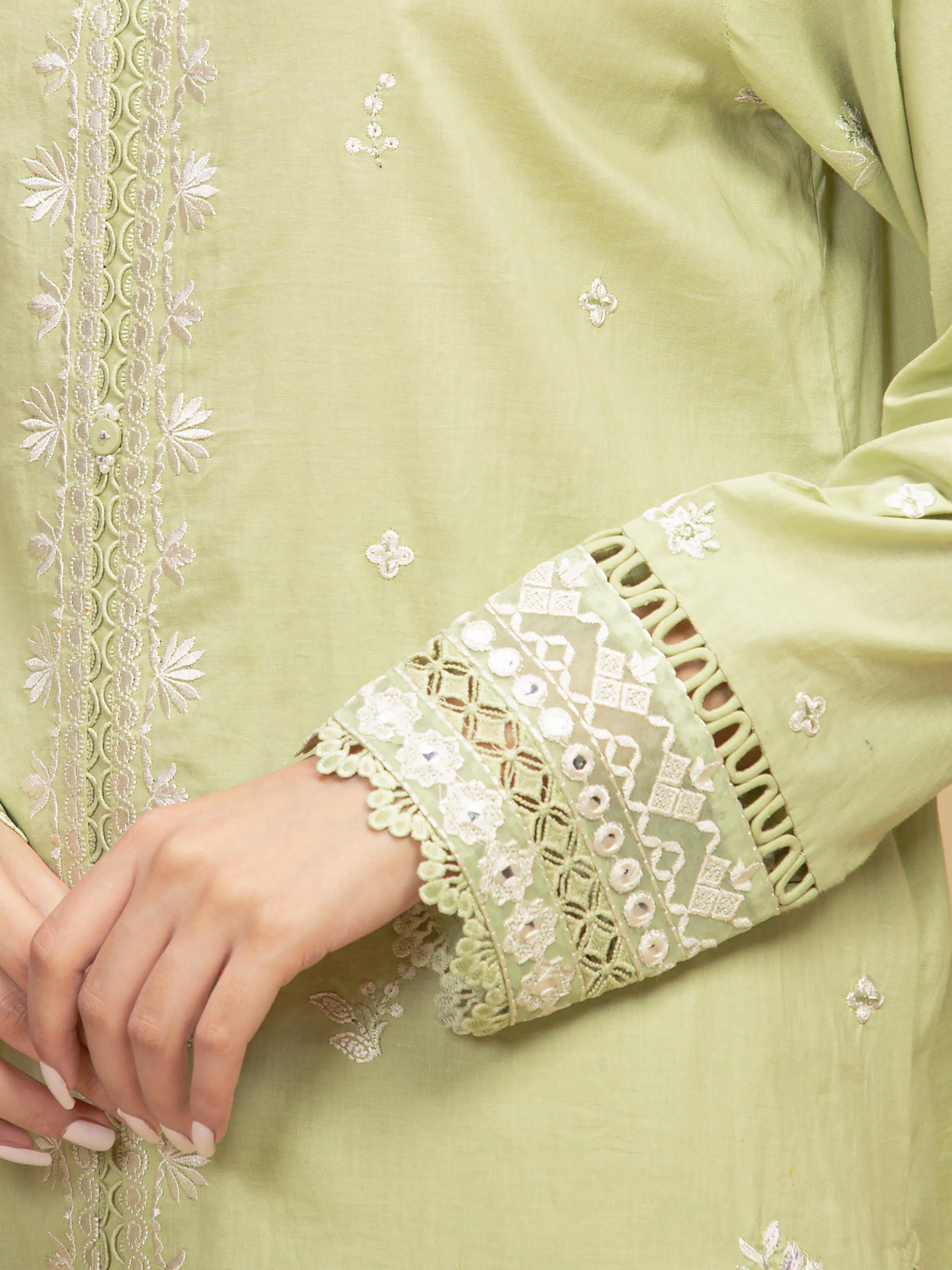 Embroidered Cambric Suit - EWU5V2-31600-3P - Image 3