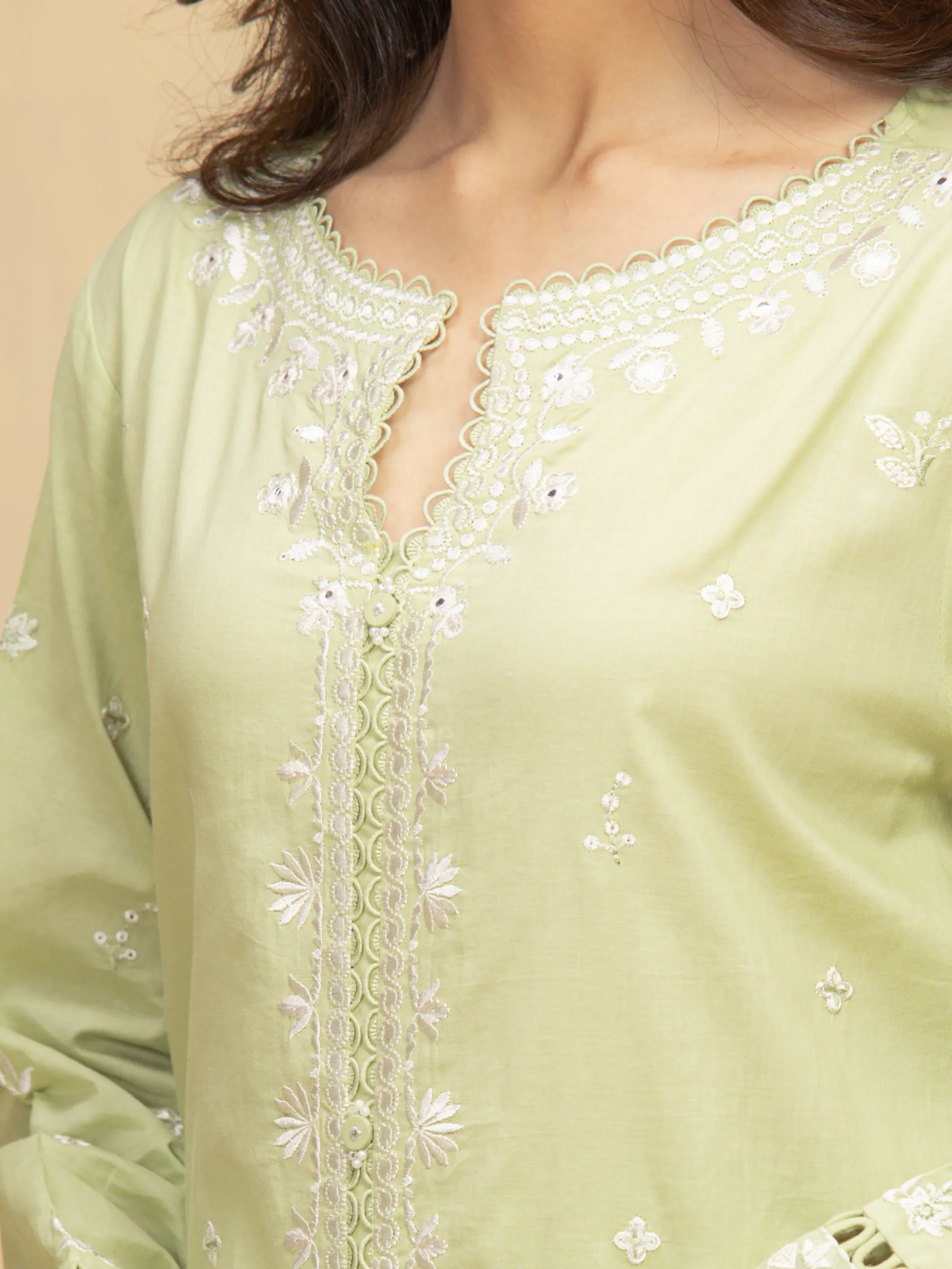 Embroidered Cambric Suit - EWU5V2-31600-3P - Image 4
