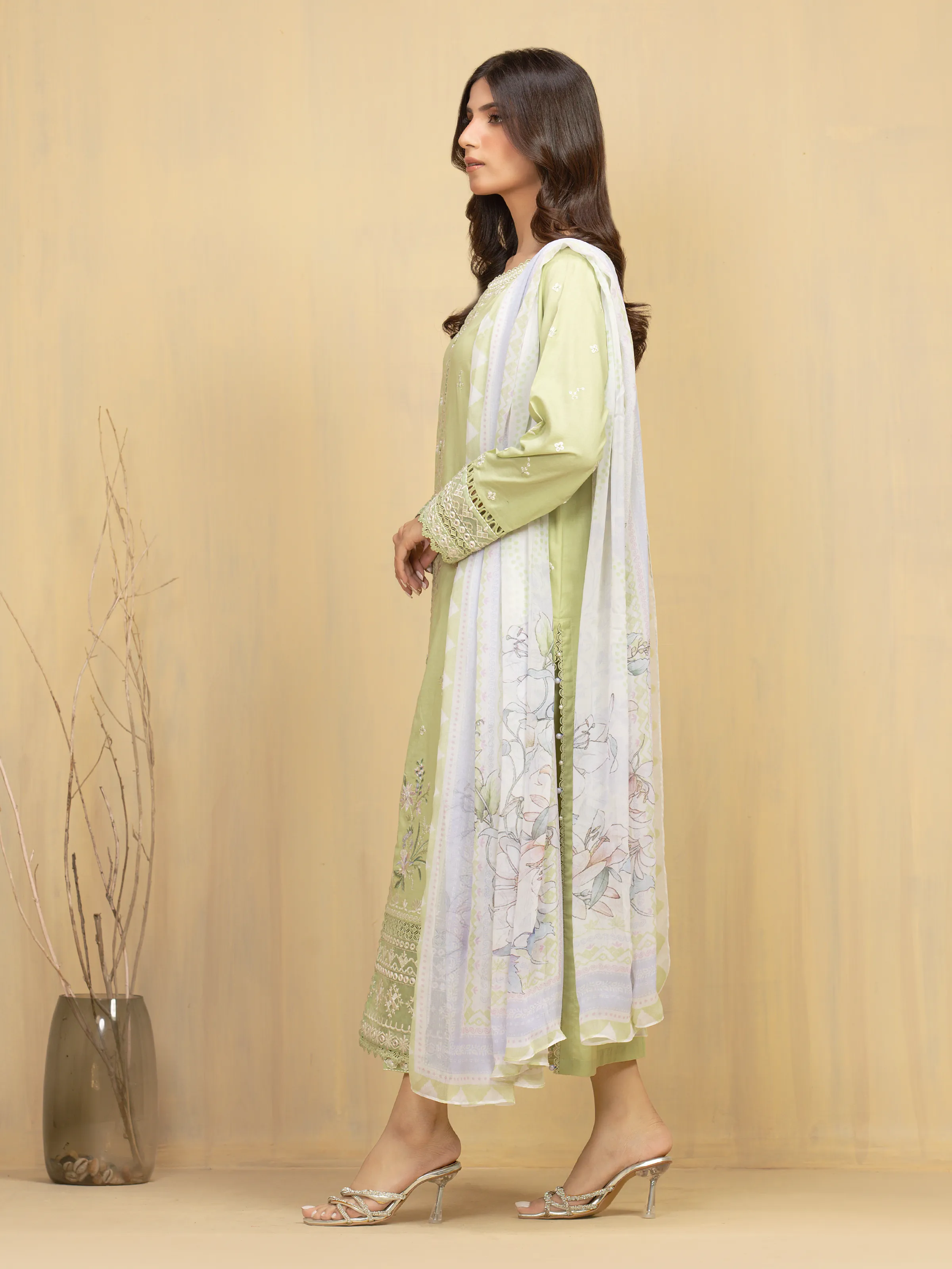 Embroidered Cambric Suit - EWU5V2-31600-3P - Image 5