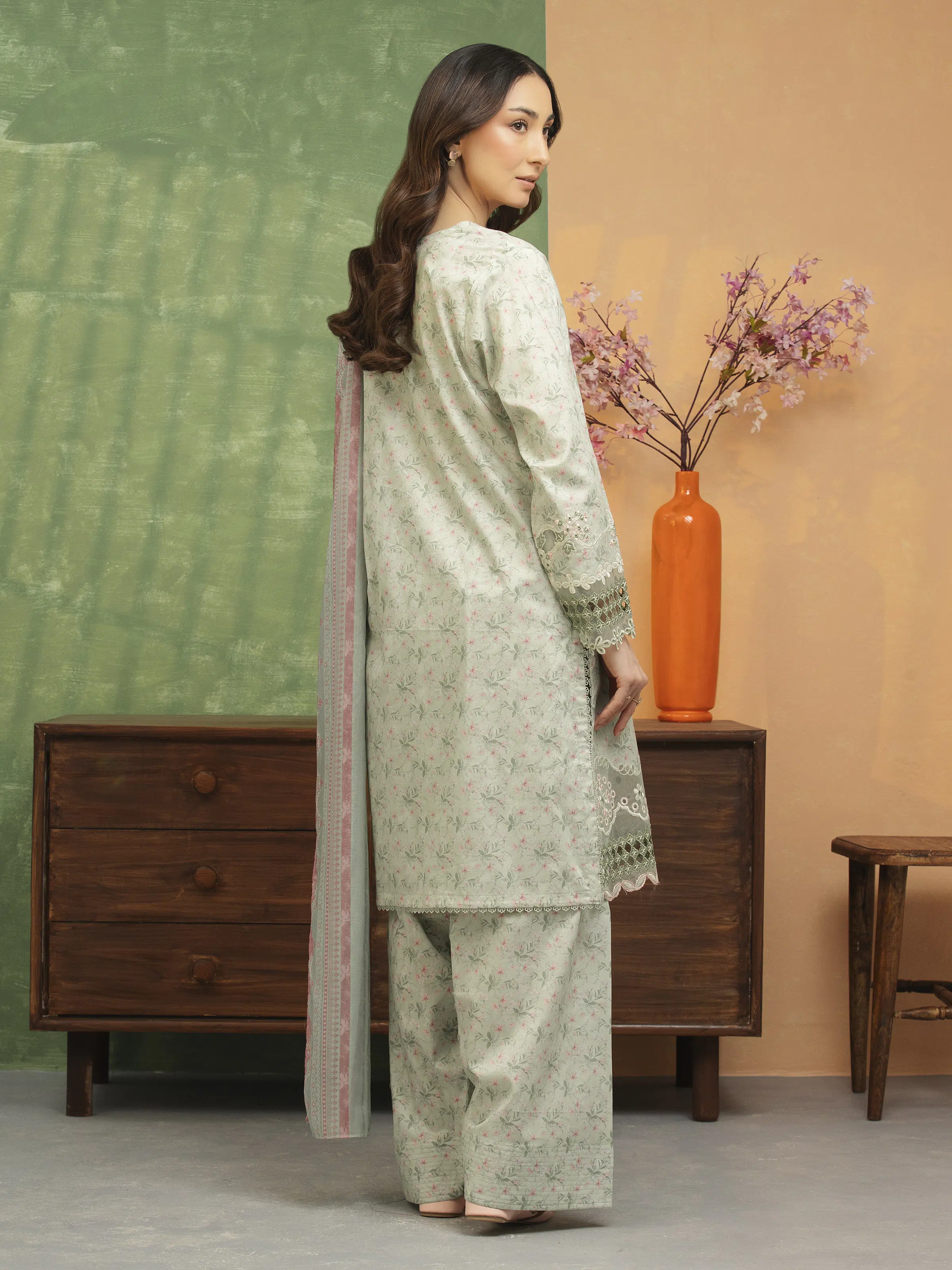Embroidered Lawn Suit - EWU5V1-31439-3P - Image 2