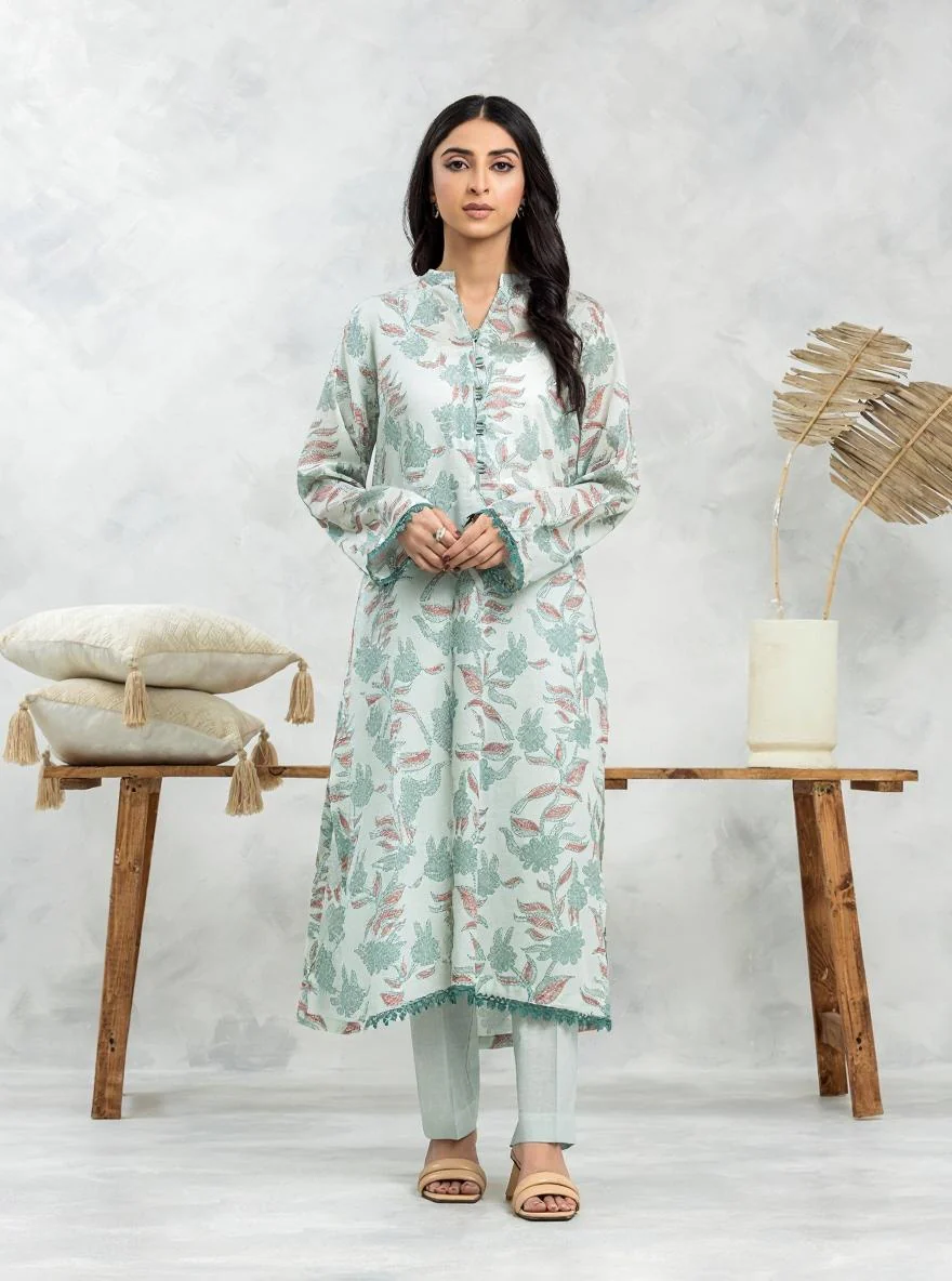 Printed Cambric Shirt Trouser - EWU24A2-29263ST